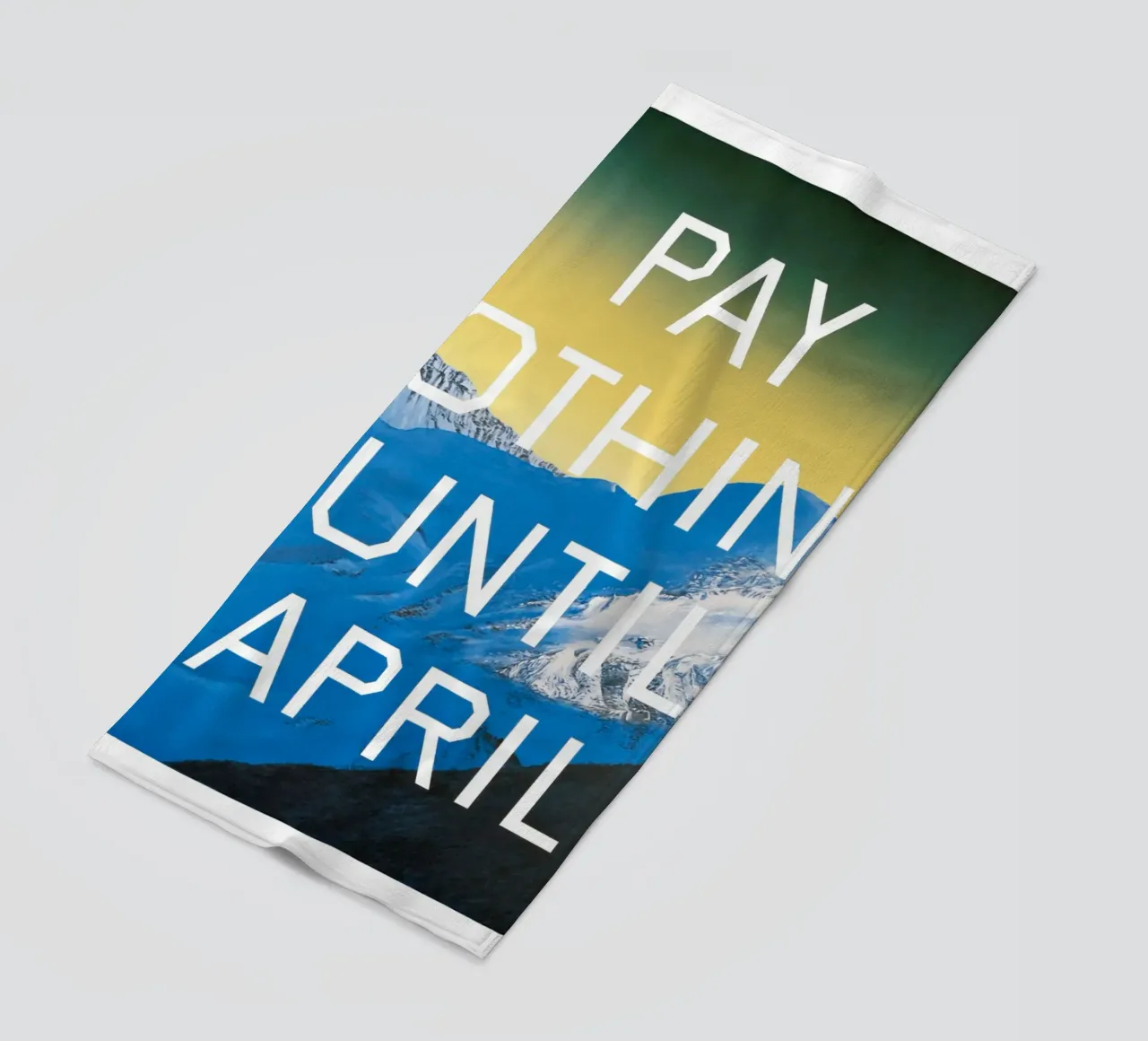 Ed Ruscha Non pagare fino ad aprile telo mare da Marcobarshop