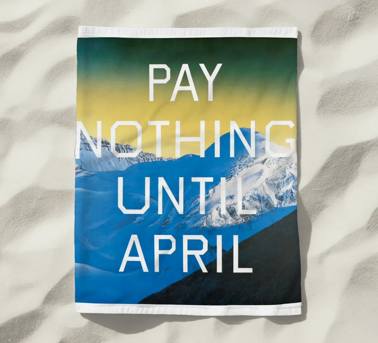 Ed Ruscha Non pagare fino ad aprile telo mare da Marcobarshop