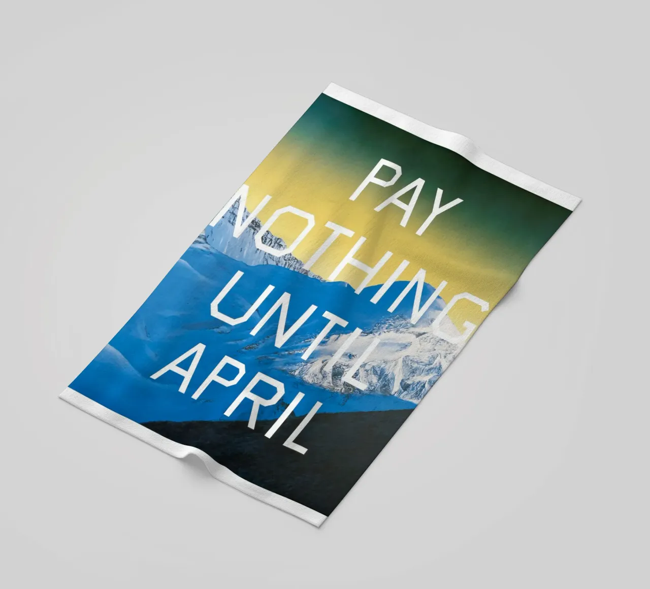Ed Ruscha Non pagare fino ad aprile telo mare da Marcobarshop