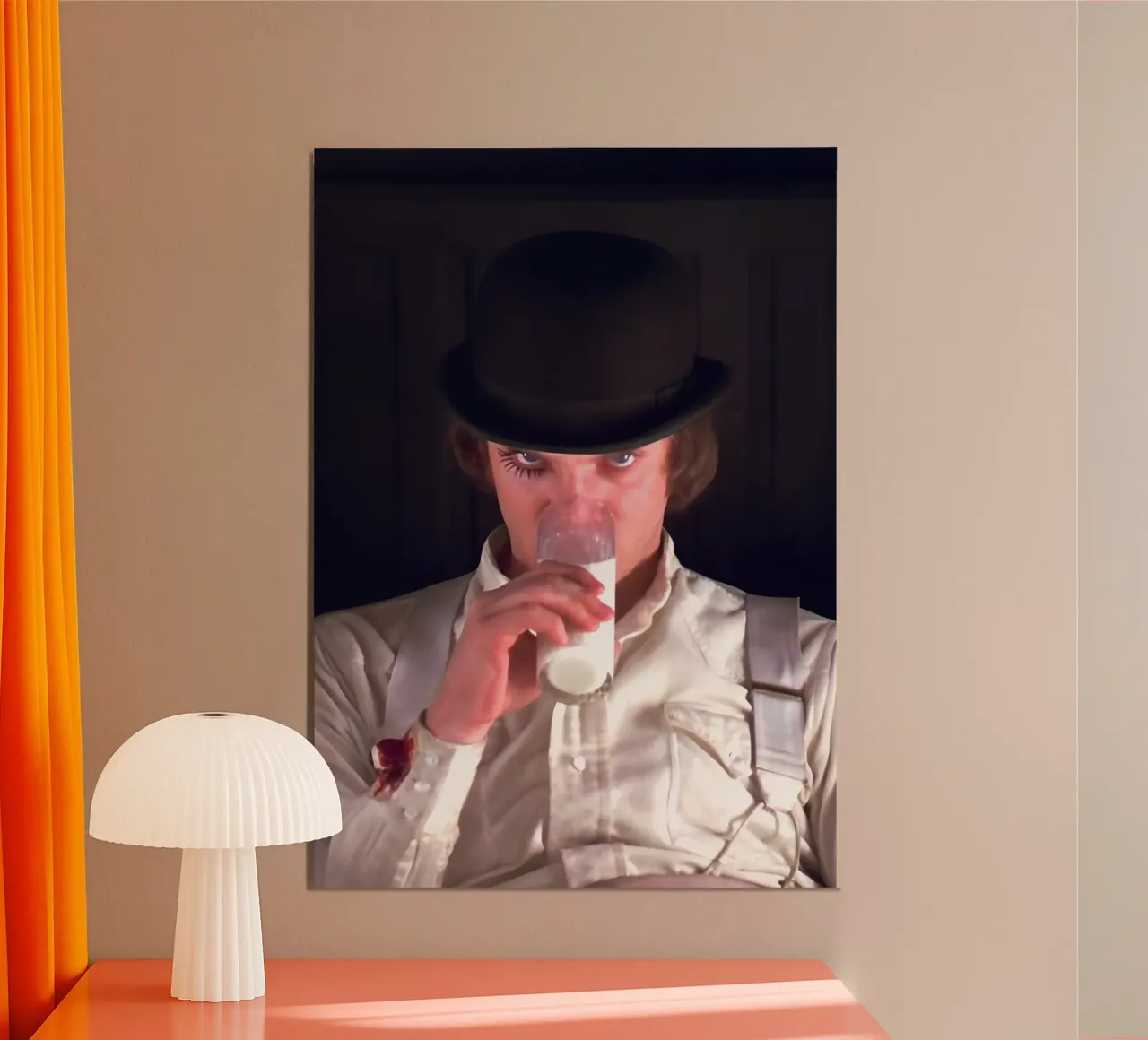 A Clockwork Orange alluminio dibond da Low poly art