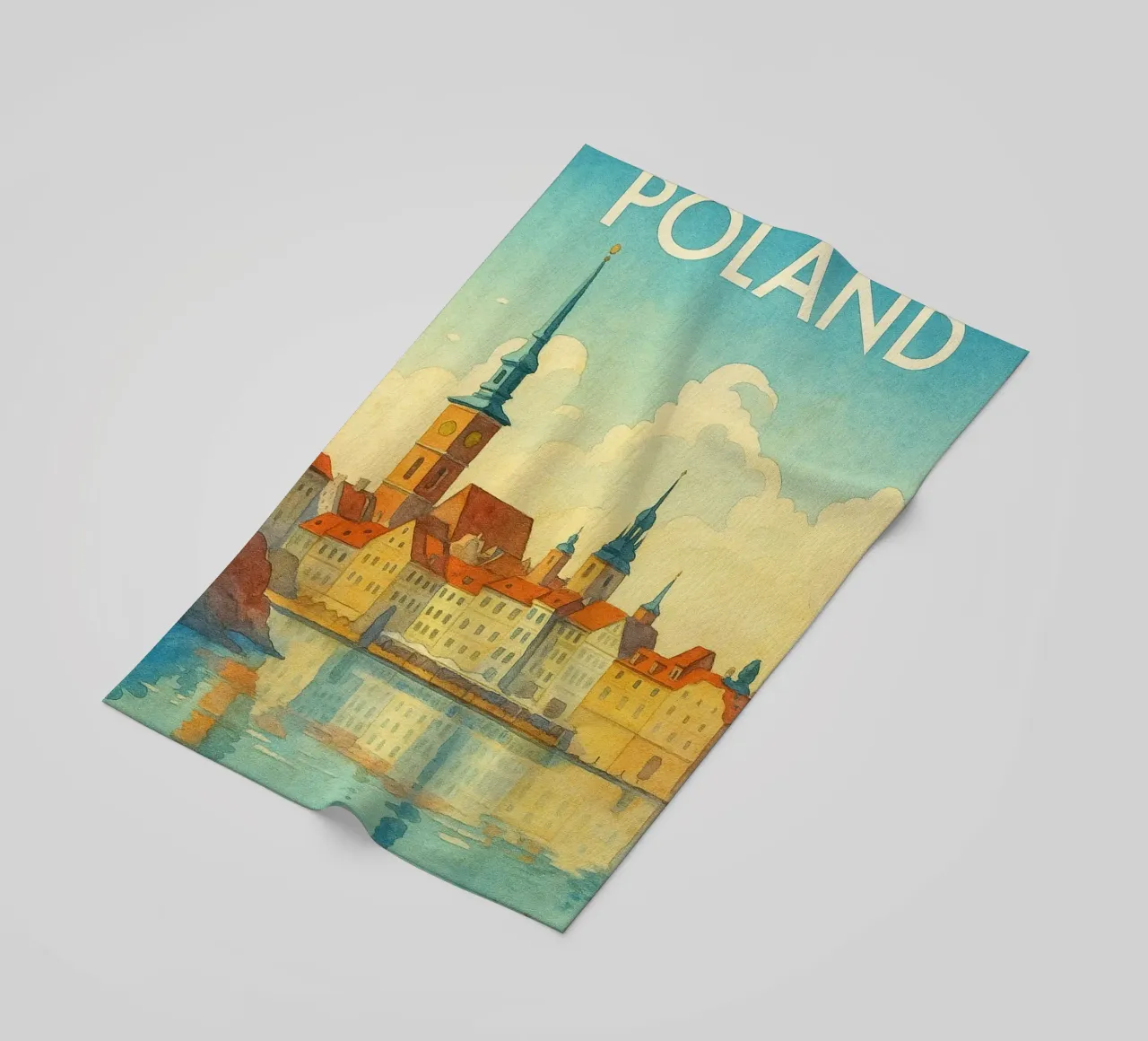 Poland Painting Imagination beach towel by Diamond