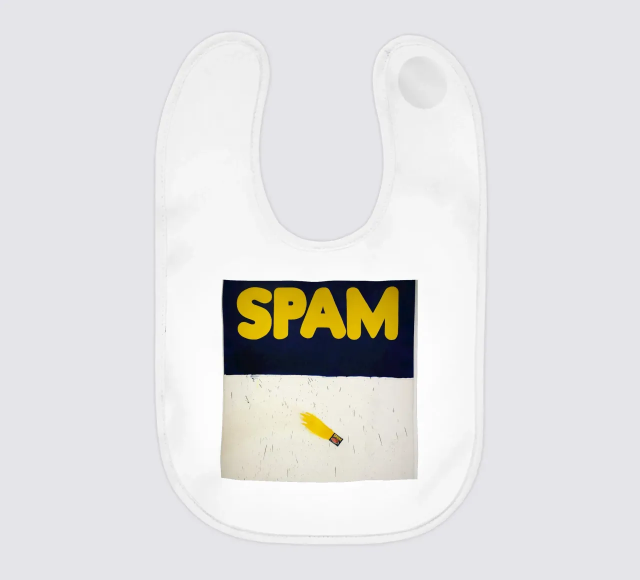 Nave razzo piena di spam di Ed Ruscha bavaglino da Marcobarshop