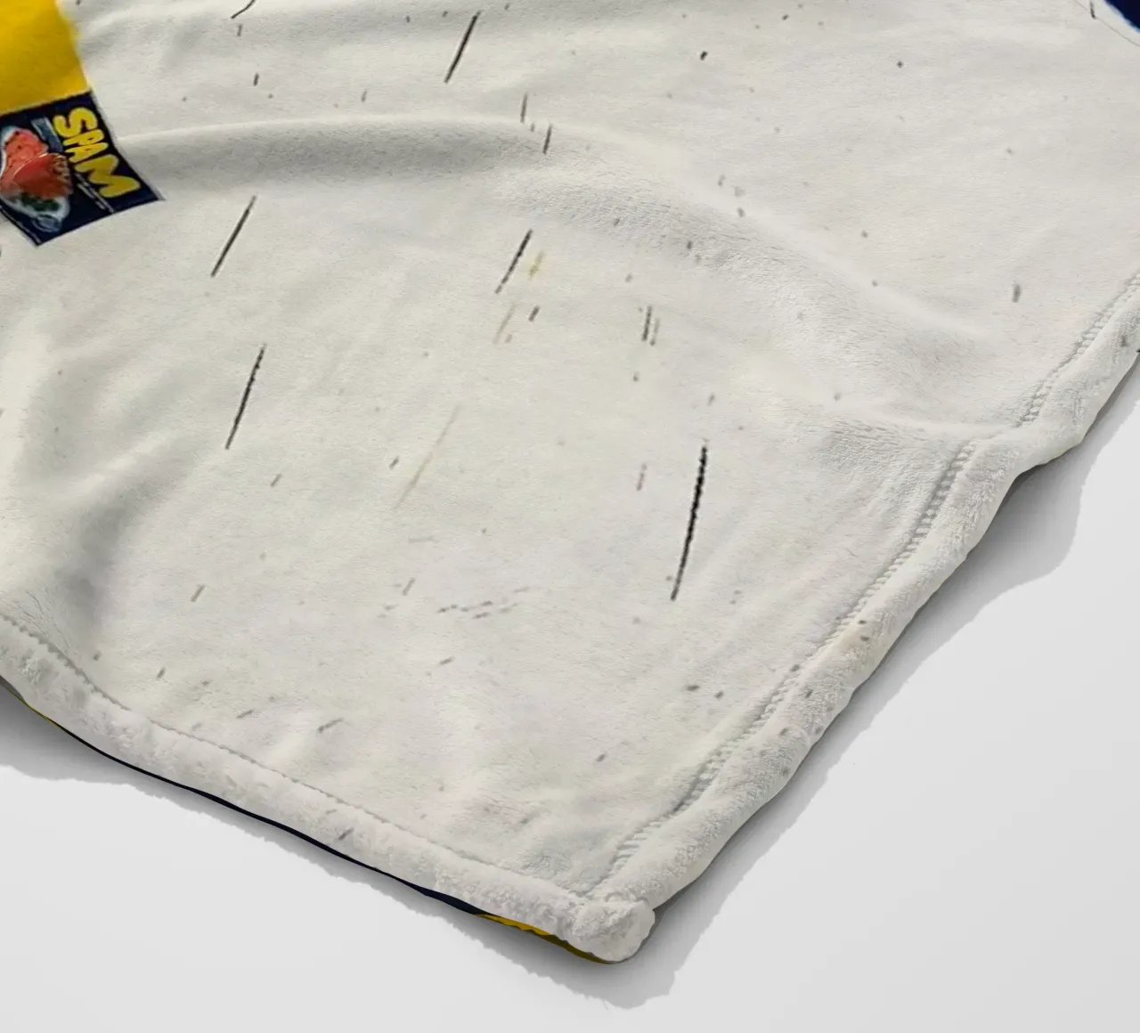 Ed Ruscha Spam-gefülltes Raketenschiff Fleecedecke von Marcobarshop