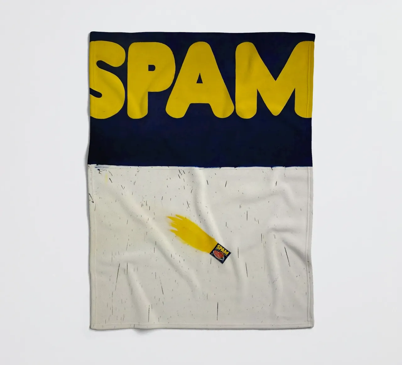 Ed Ruscha Spam-gefülltes Raketenschiff Fleecedecke von Marcobarshop