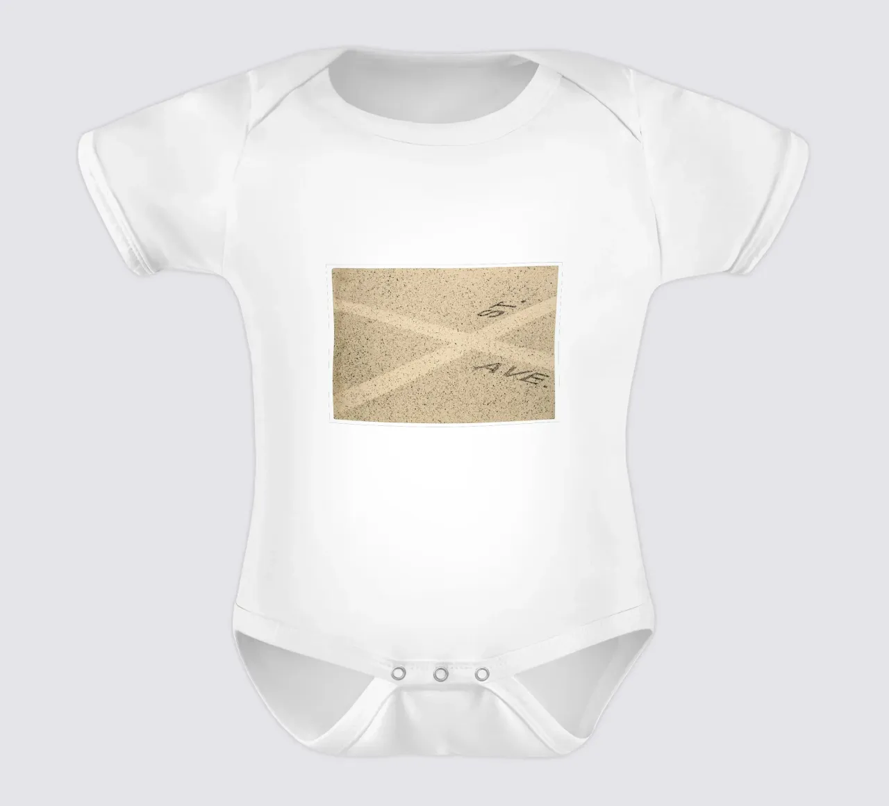 Ed Ruscha St. Crosses Ave short-sleeve baby romper by Marcobarshop
