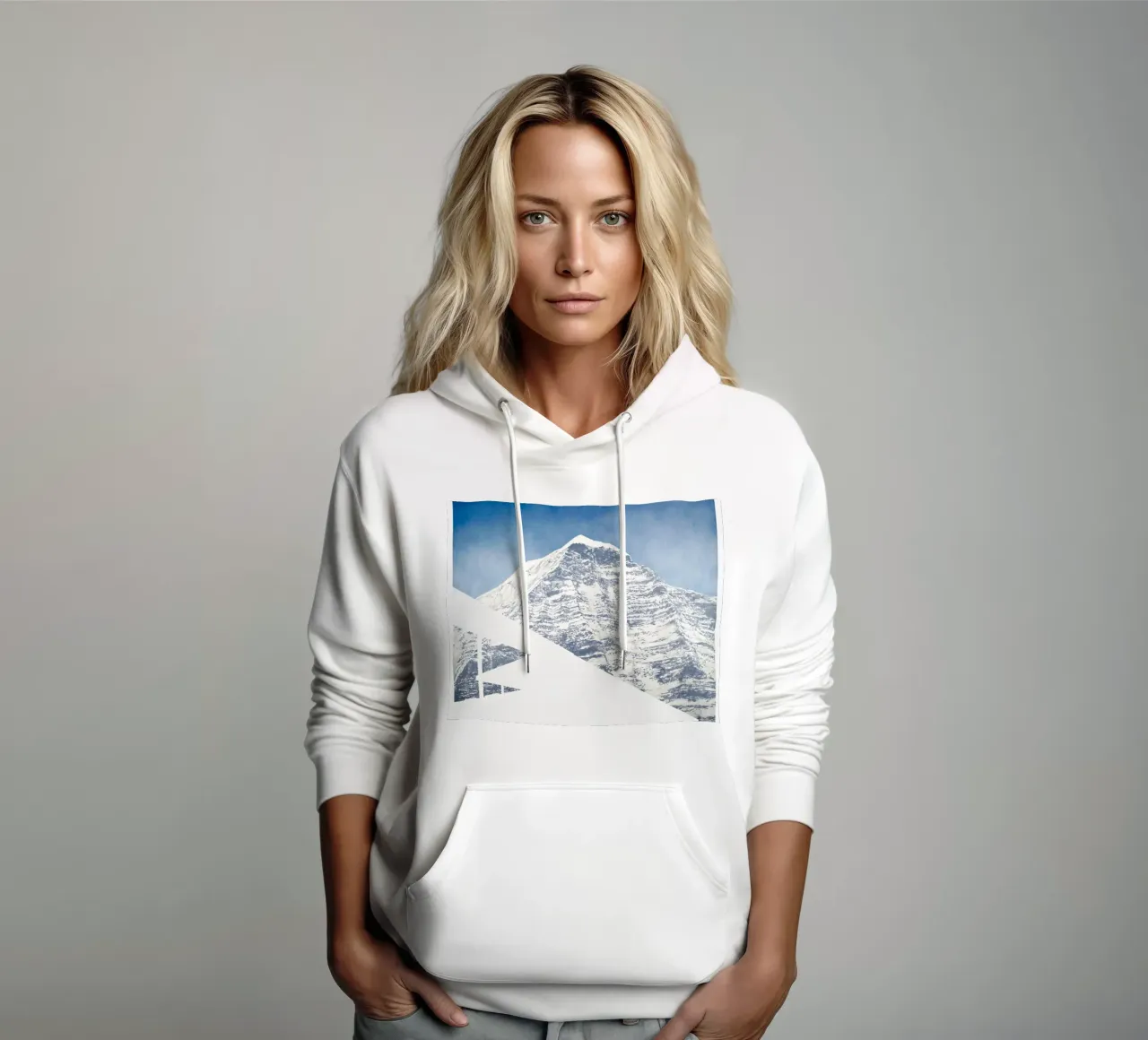 Ed Ruscha Montagna standard felpa con cappuccio da Marcobarshop