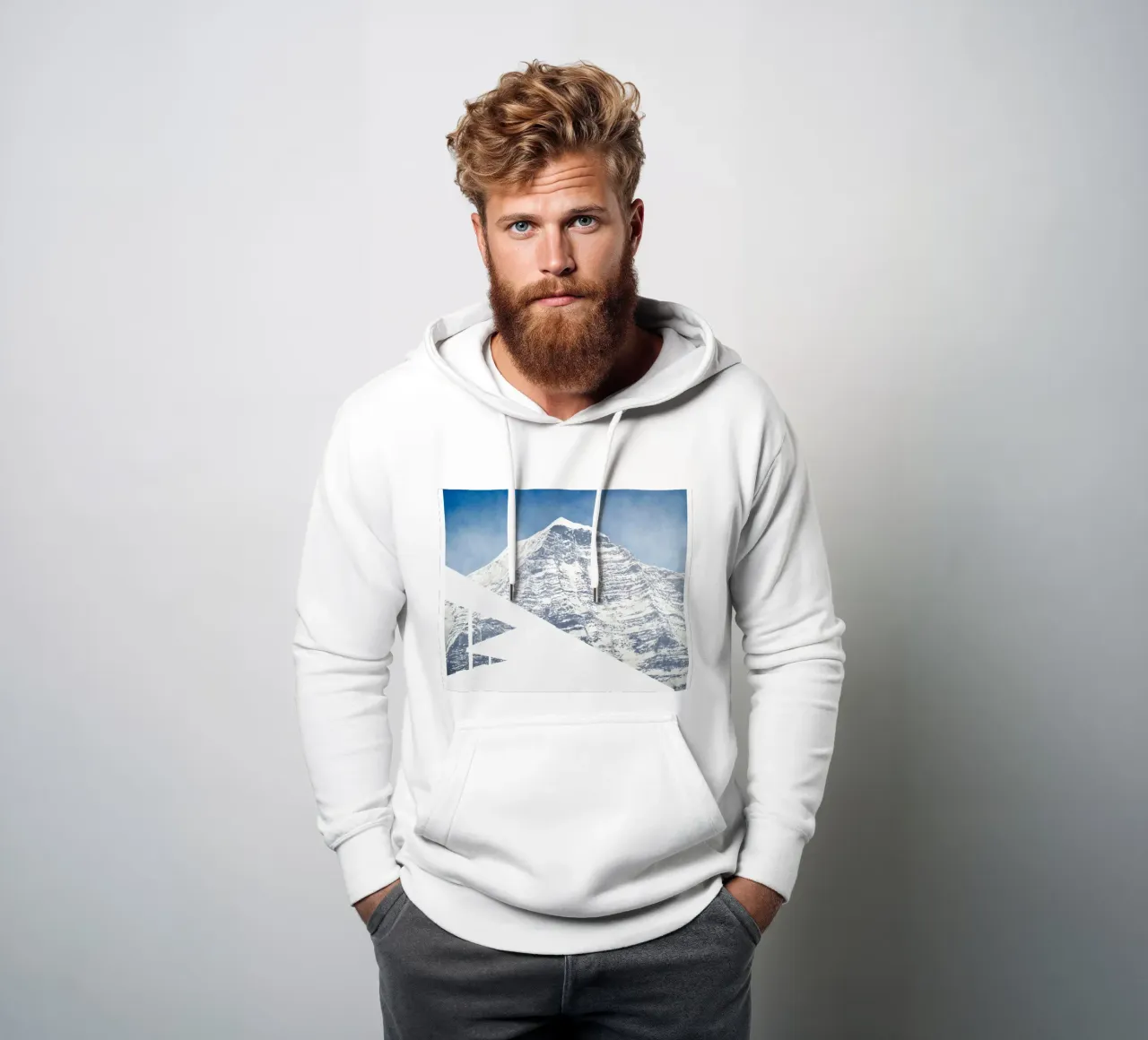 Ed Ruscha Montagna standard felpa con cappuccio da Marcobarshop