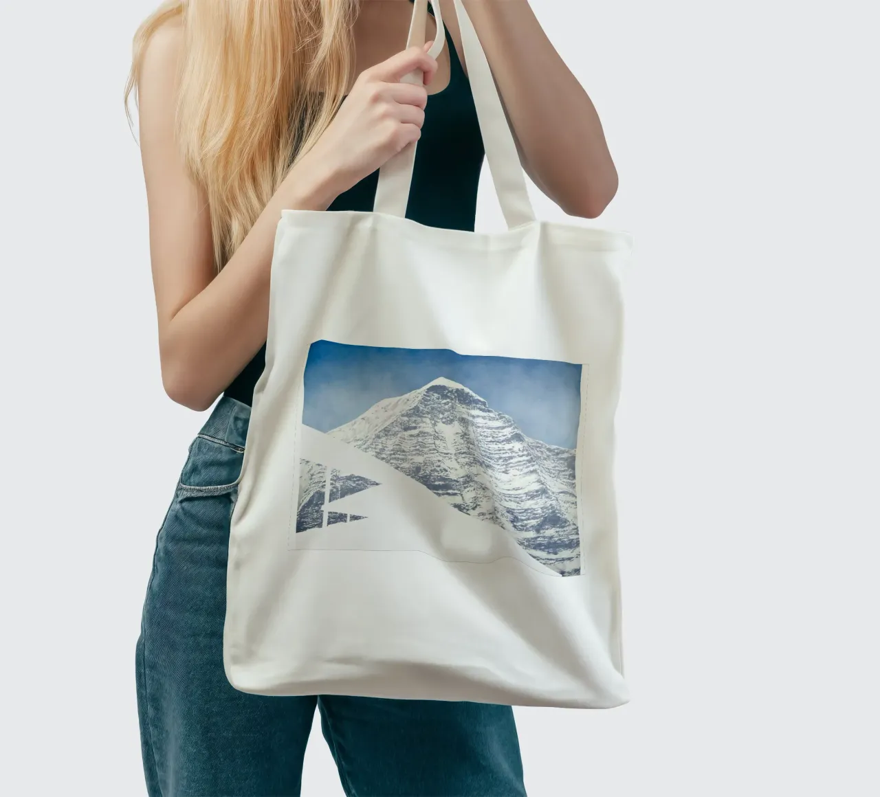 Ed Ruscha Montagna standard borsa in juta da Marcobarshop