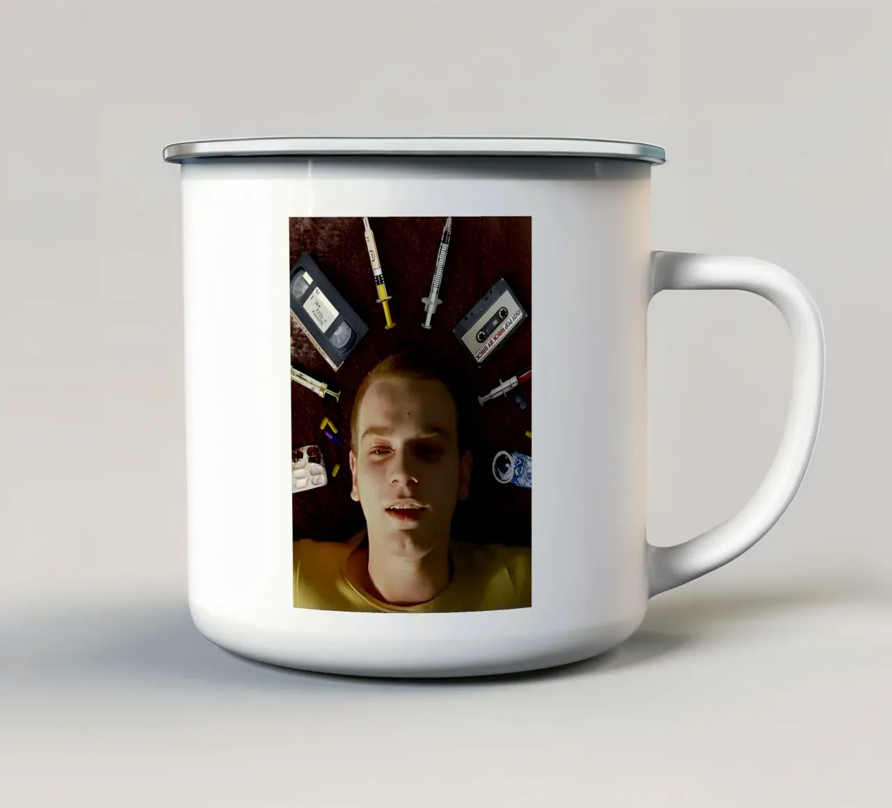 Mark Renton tazza in smalto da Low poly art