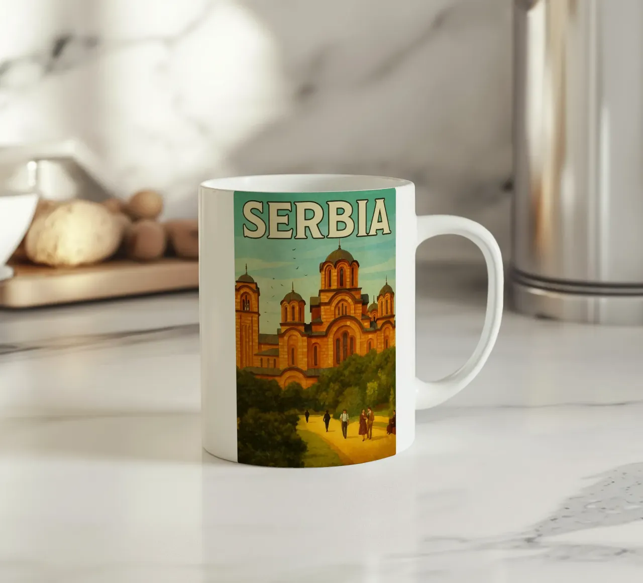 Serbia Dipingere l'immaginazione tazza in ceramica da Diamond