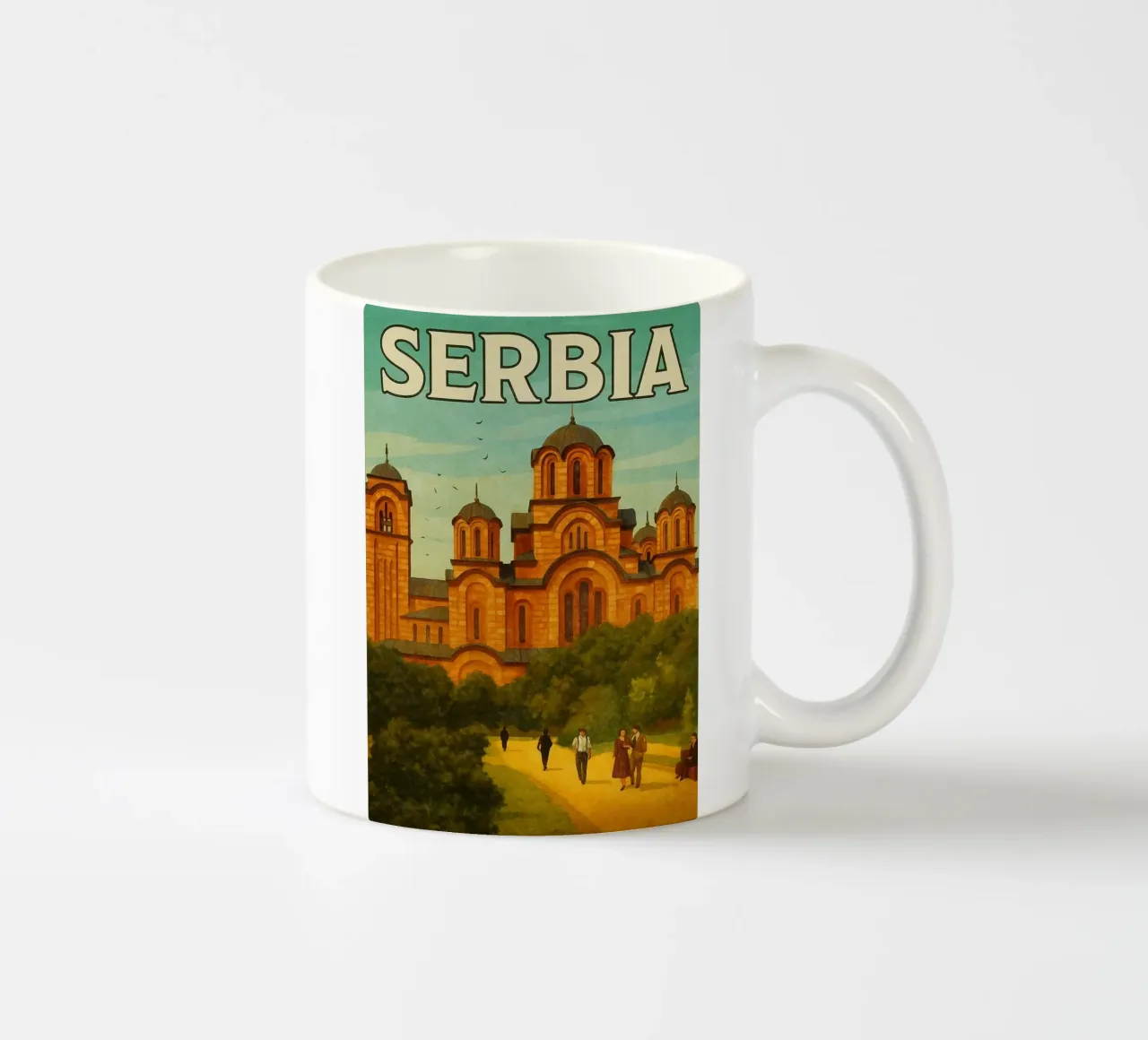 Serbia Dipingere l'immaginazione tazza in ceramica da Diamond