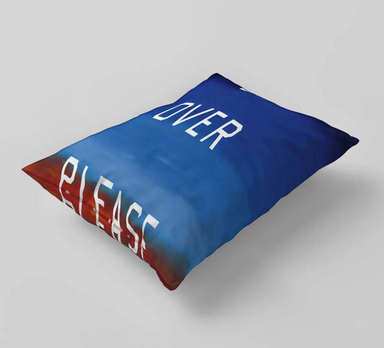 Ed Ruscha Ricominciare per favore cuscino da Marcobarshop