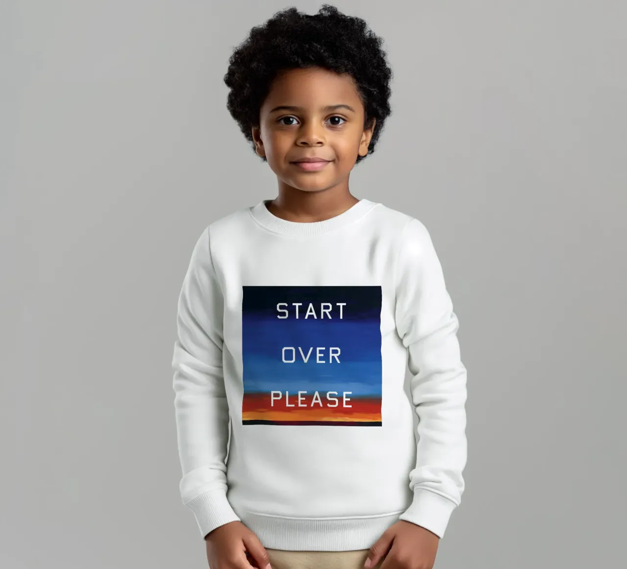 Ed Ruscha Ricominciare per favore felpa bambino da Marcobarshop