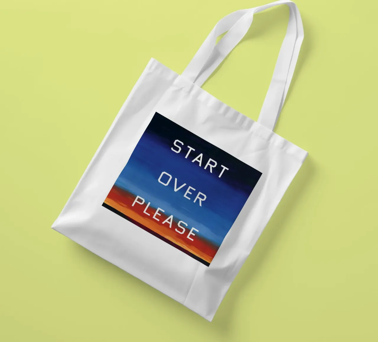Ed Ruscha Start Over Please tote bag by Marcobarshop