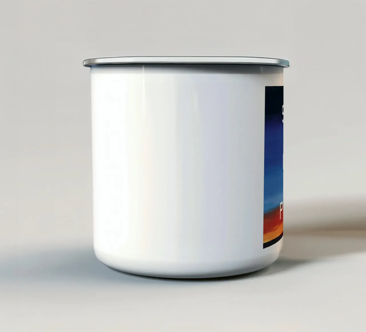 Ed Ruscha Ricominciare per favore tazza in smalto da Marcobarshop