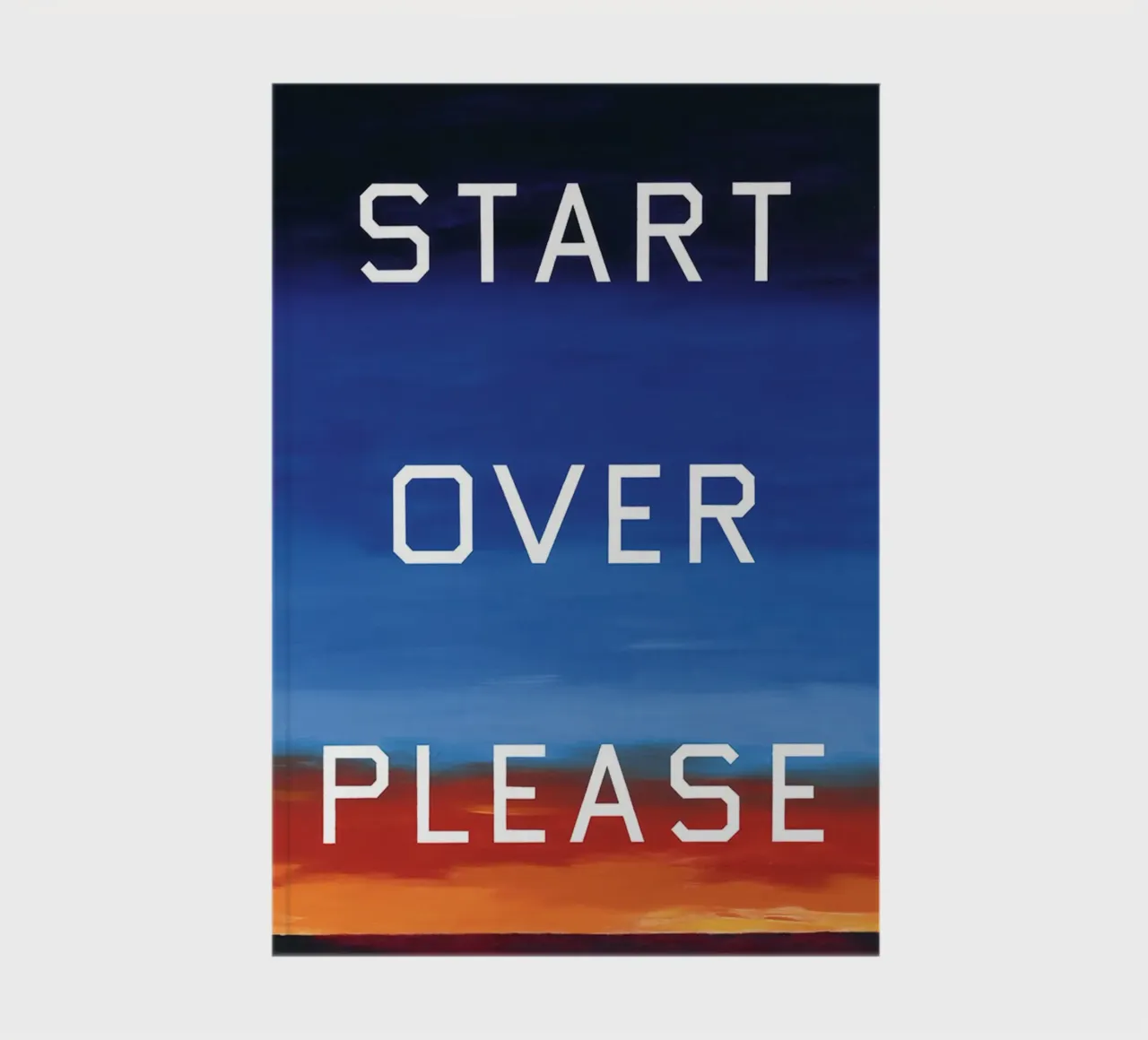 Ed Ruscha Start Over Please notebook by Marcobarshop