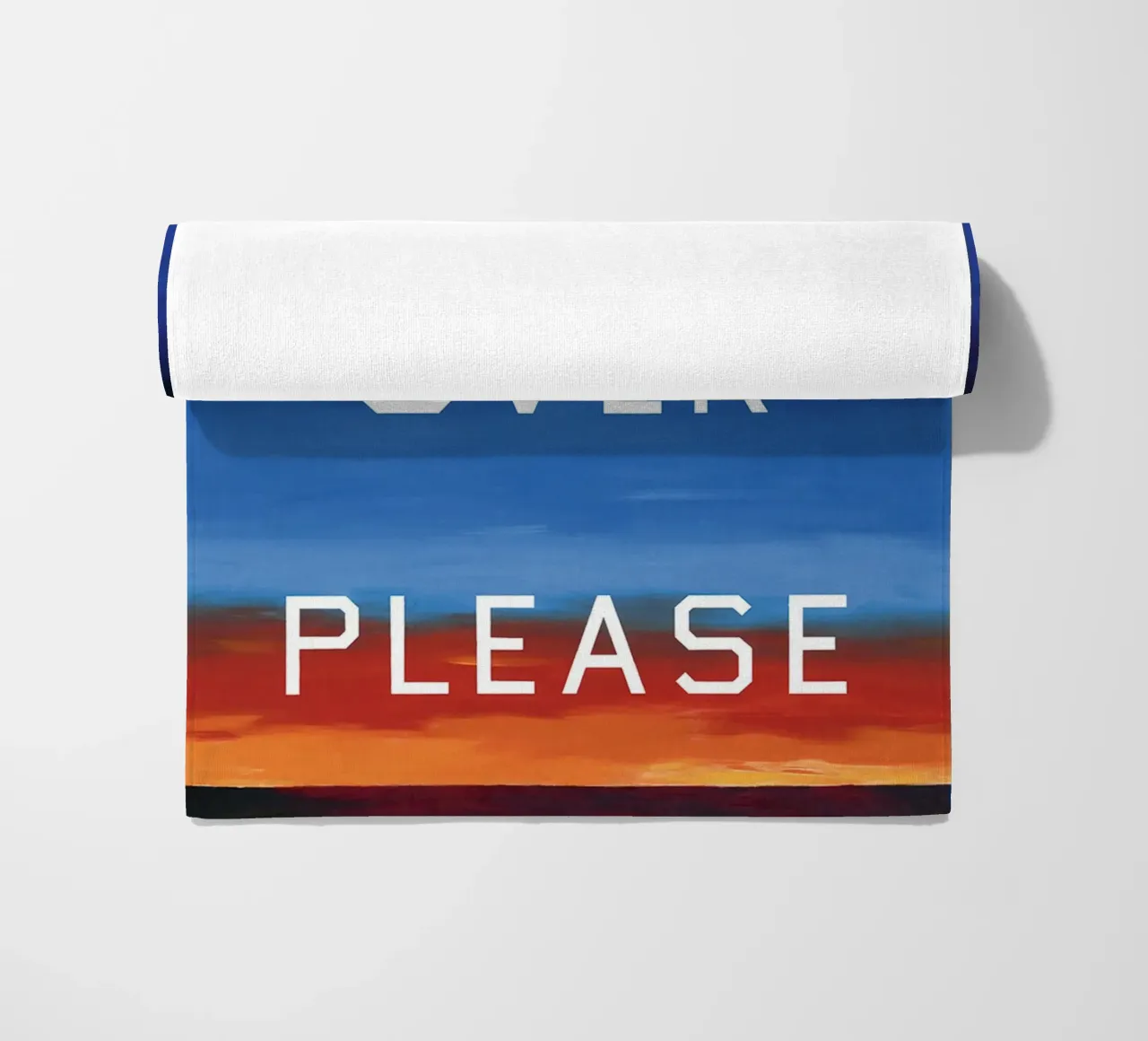 Ed Ruscha Start Over Please beach towel by Marcobarshop