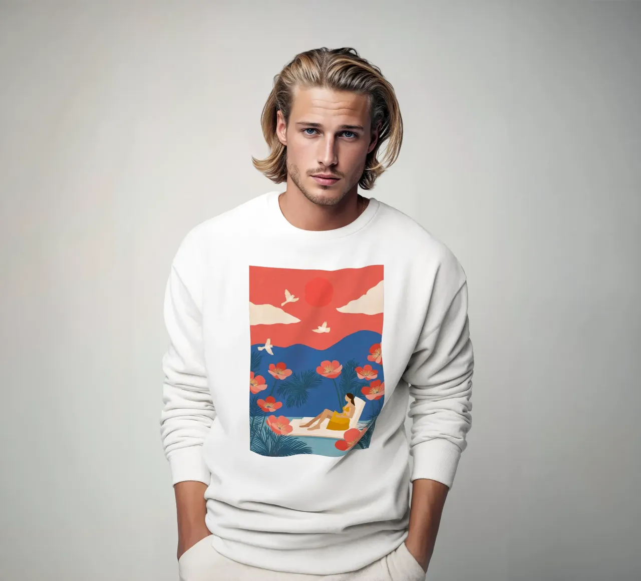 Floating in a Field of Dreams Sweatshirt von Clara August