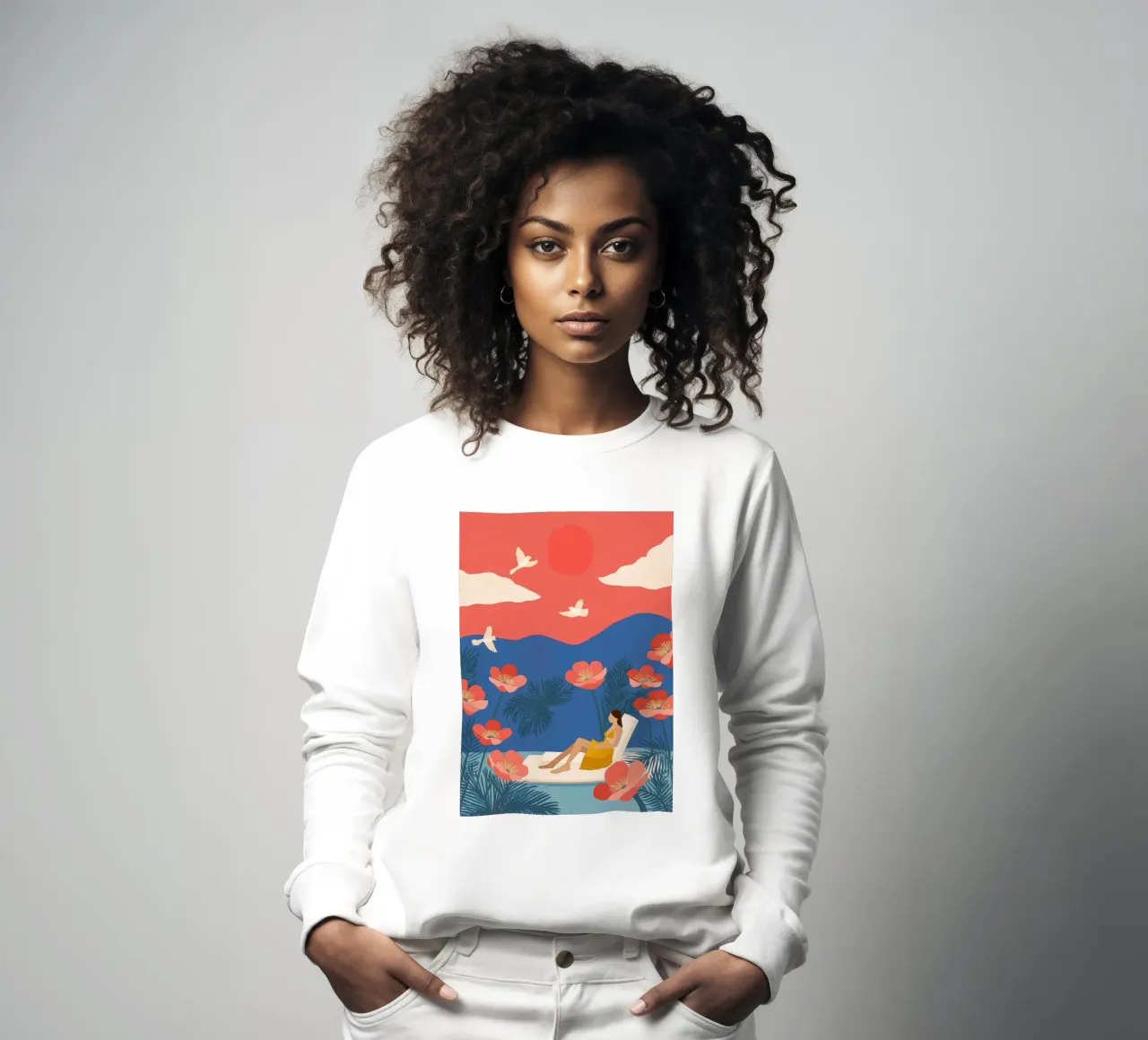 Floating in a Field of Dreams Sweatshirt von Clara August
