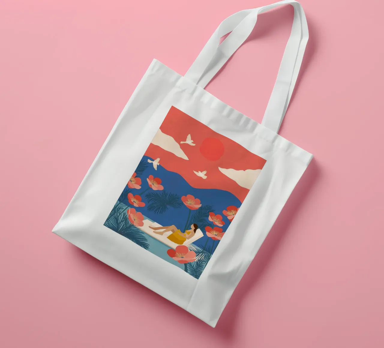 Floating in a Field of Dreams borsa in juta da Clara August