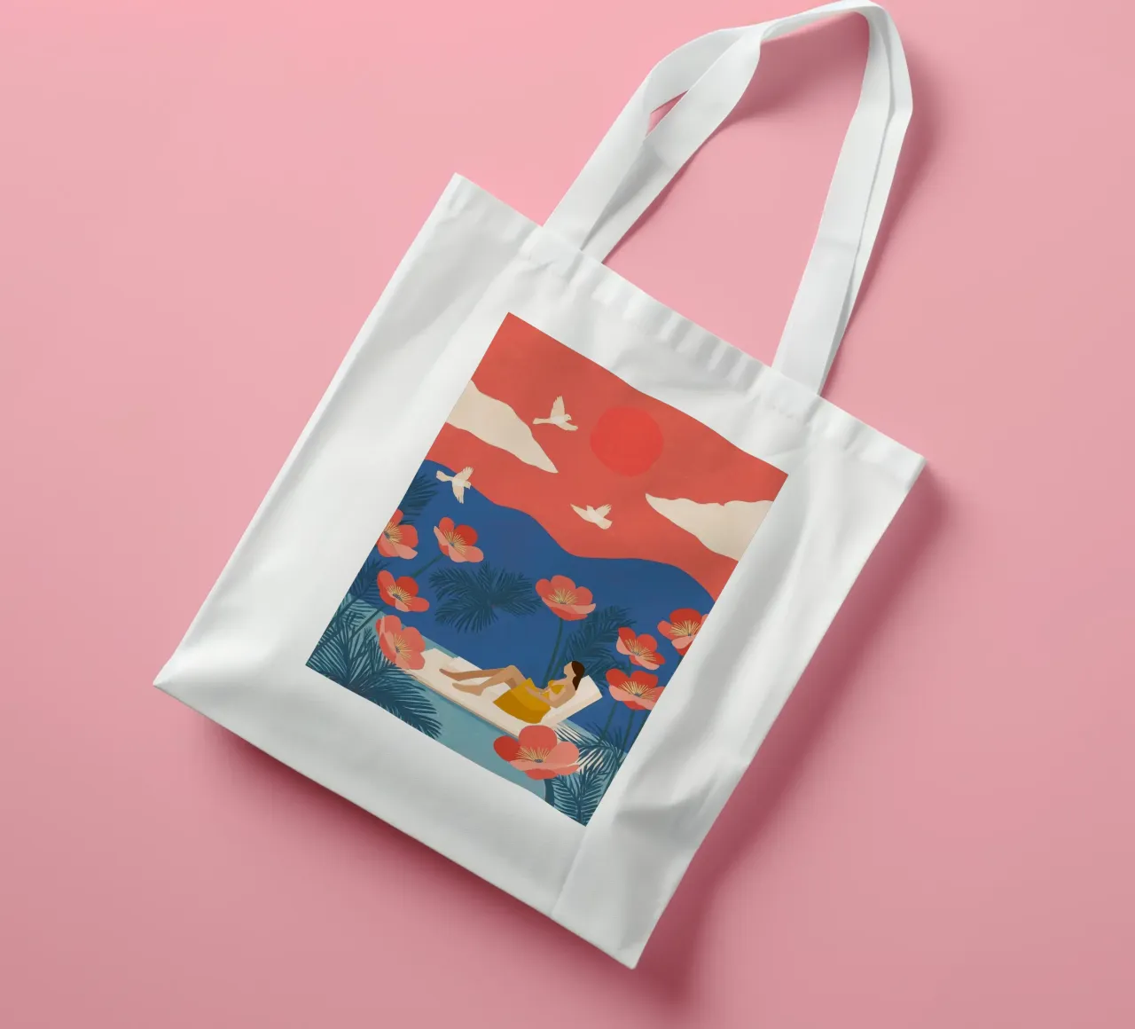 Floating in a Field of Dreams borsa in juta da Clara August