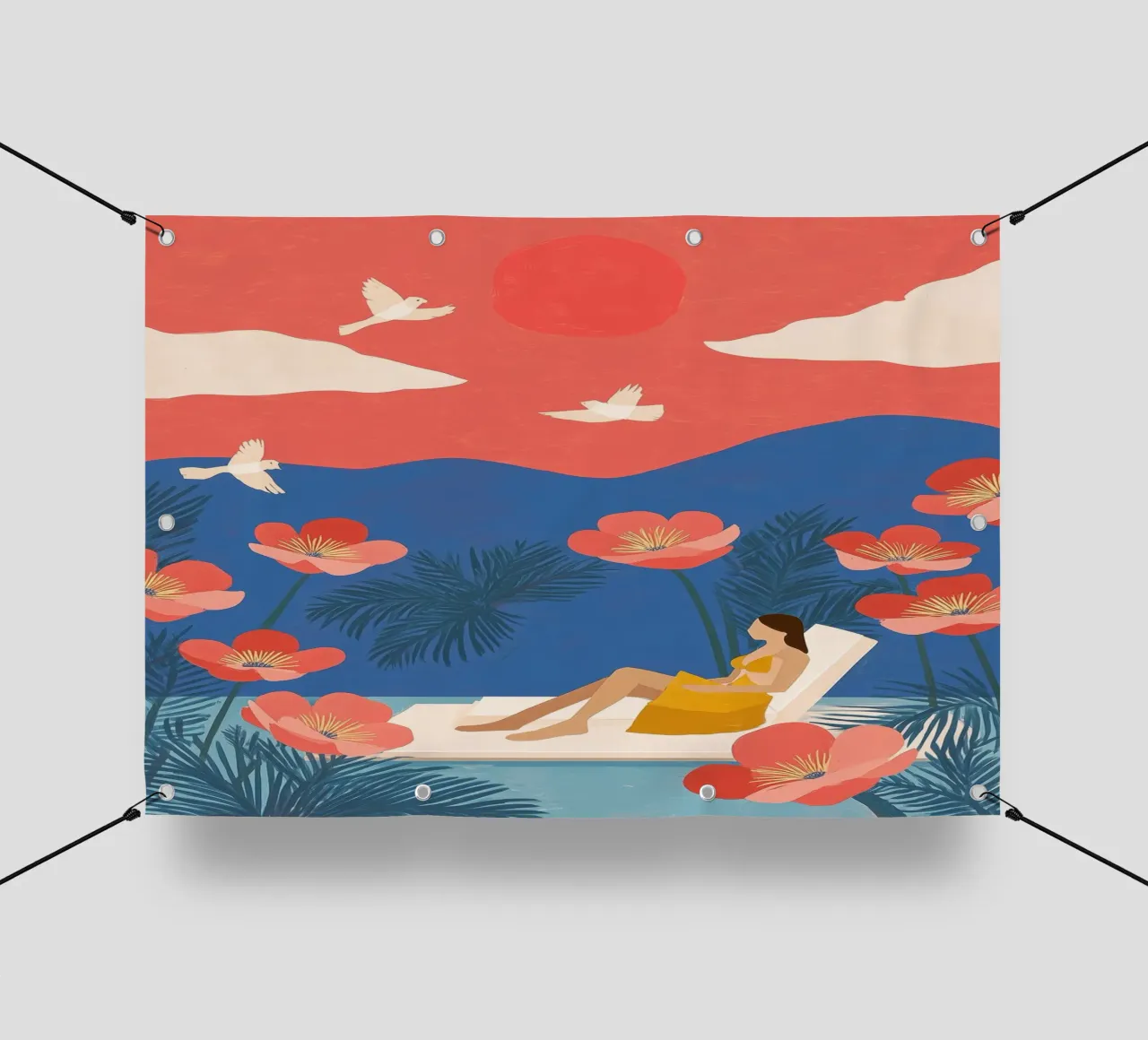 Floating in a Field of Dreams telo in pvc da Clara August