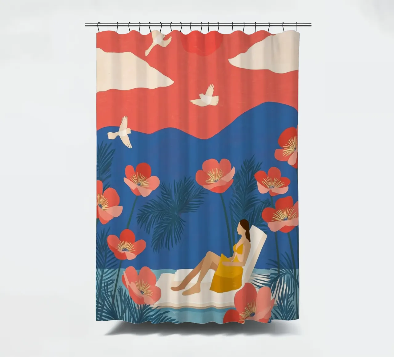 Floating in a Field of Dreams Duschvorhang von Clara August