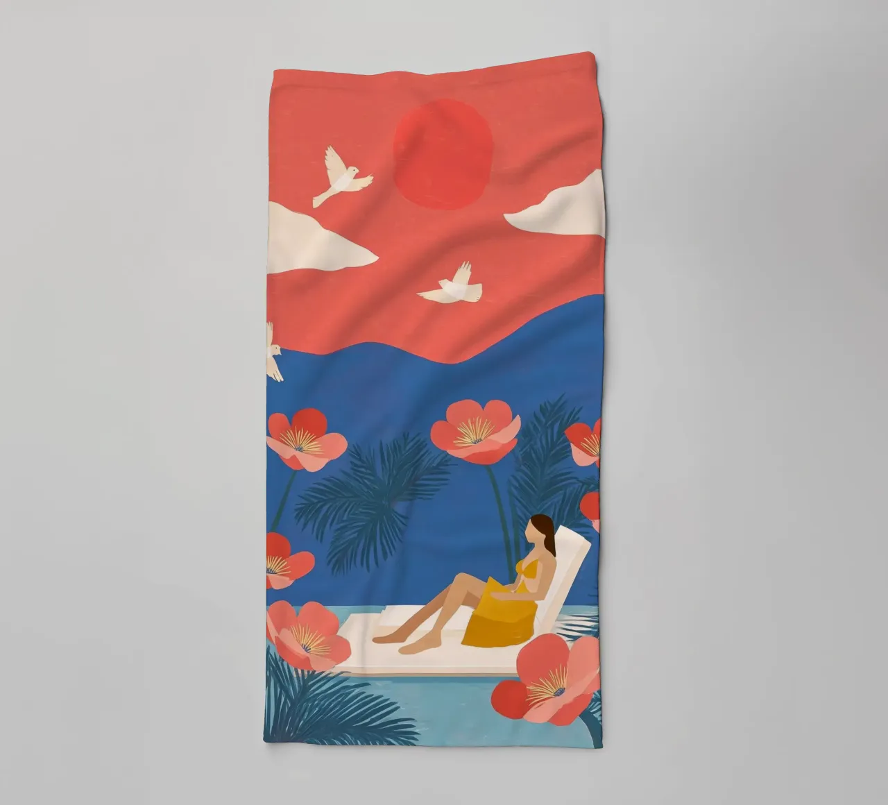 Floating in a Field of Dreams towel by Clara August