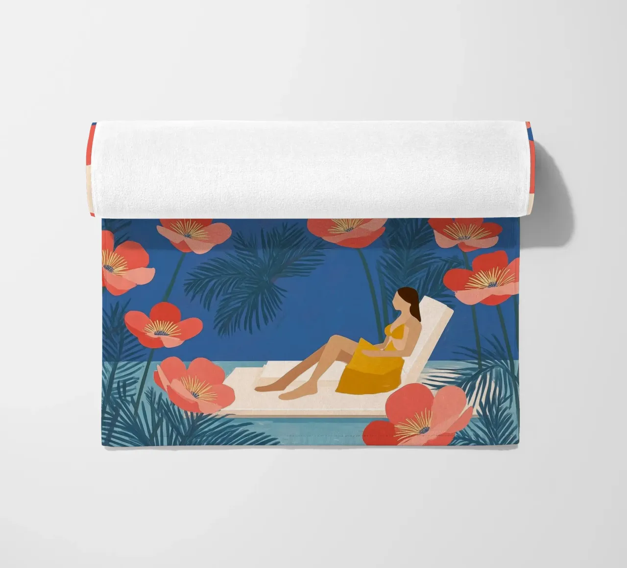 Floating in a Field of Dreams beach towel by Clara August