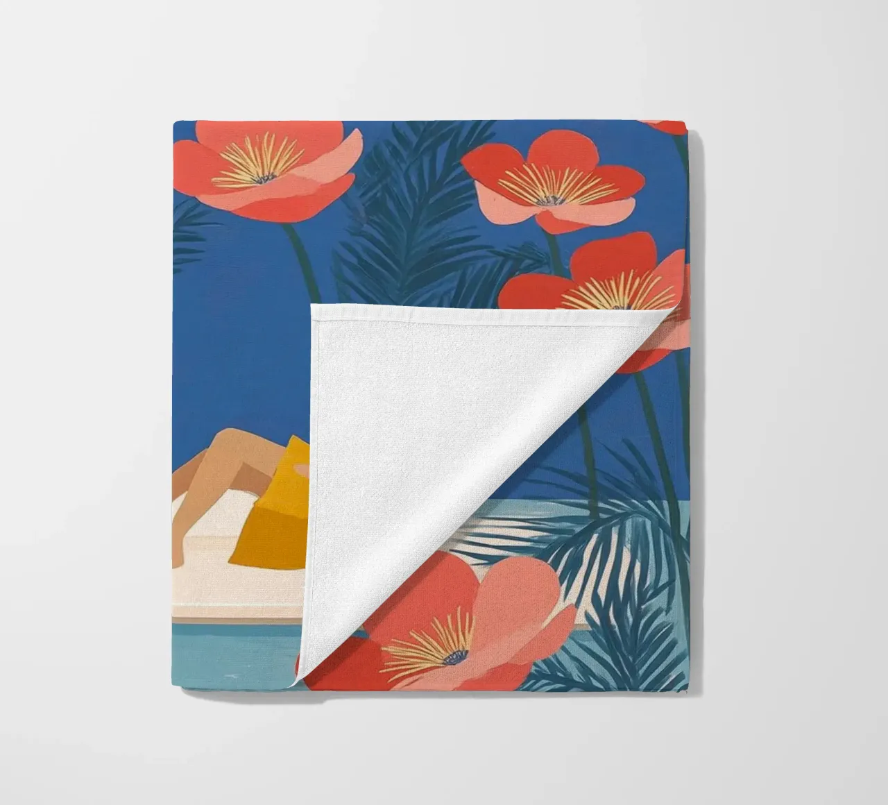 Floating in a Field of Dreams beach towel by Clara August