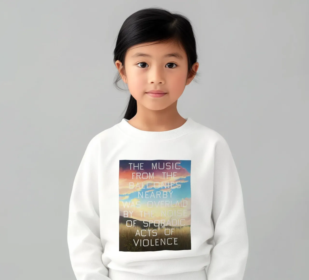 Ed Ruscha The Music from the Balconies kids sweatshirt by Marcobarshop