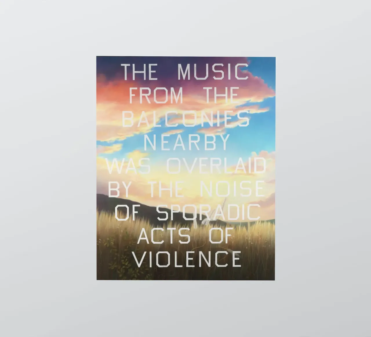 Ed Ruscha The Music from the Balconies sticker by Marcobarshop