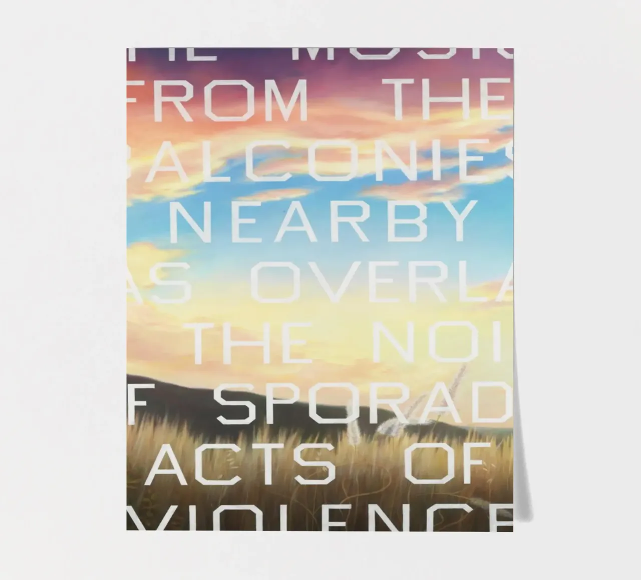 Ed Ruscha The Music from the Balconies sticker sheet by Marcobarshop