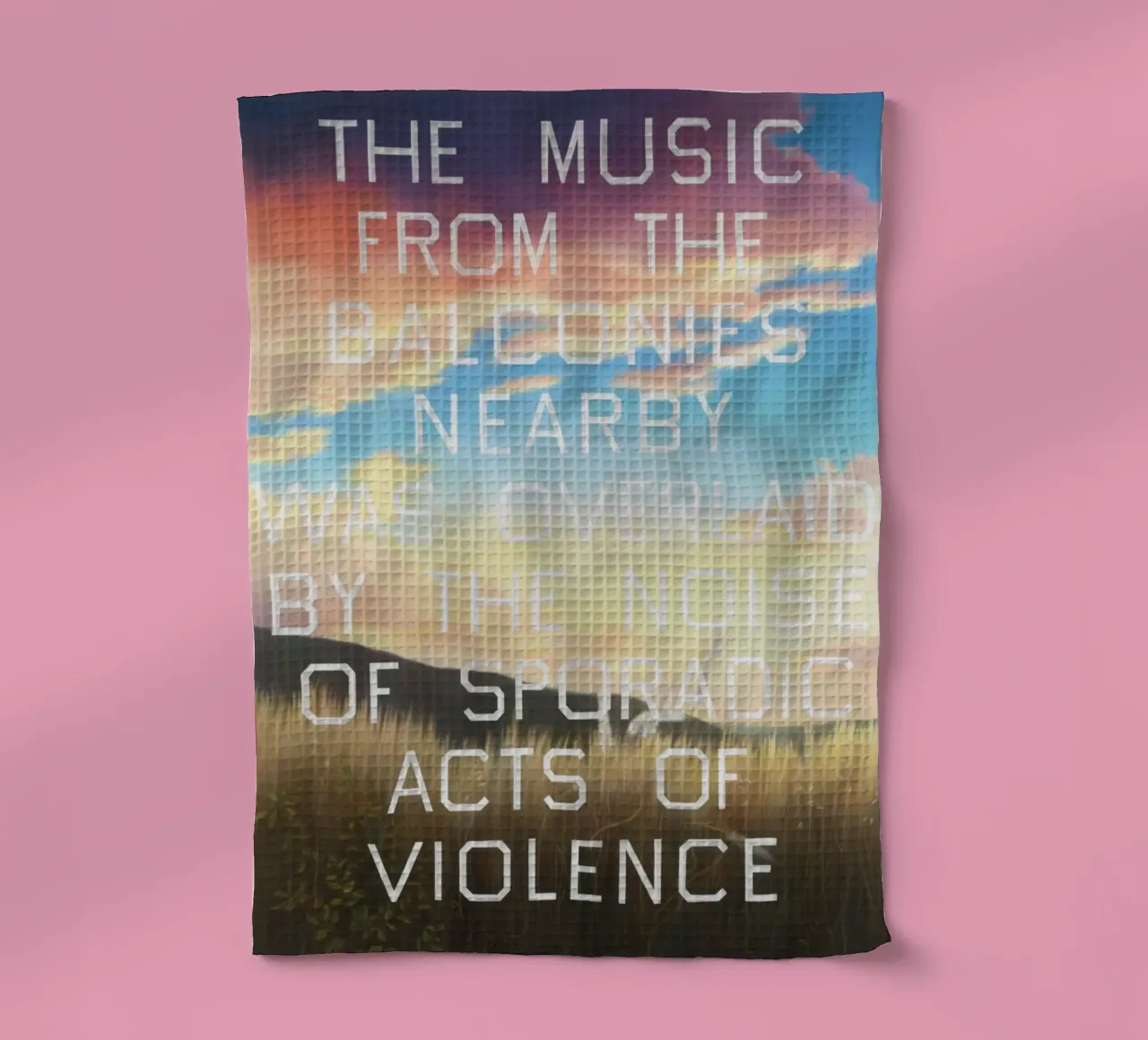 Ed Ruscha The Music from the Balconies tea towel by Marcobarshop