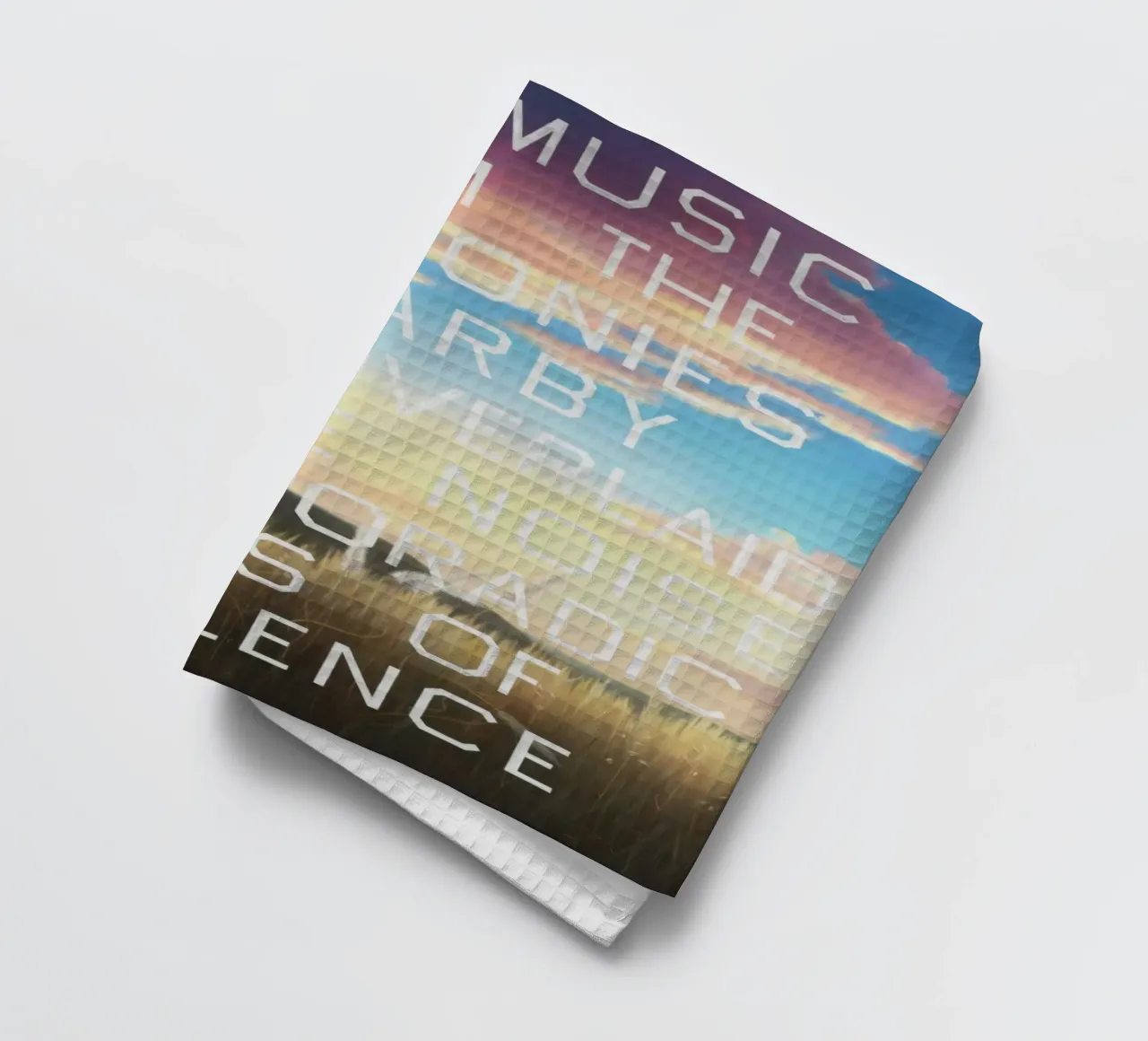 Ed Ruscha The Music from the Balconies tea towel by Marcobarshop
