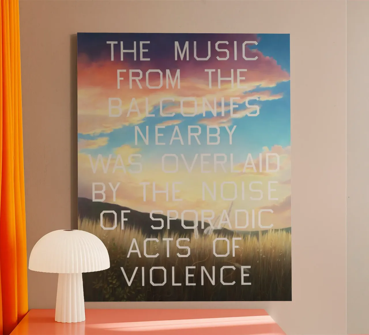 Ed Ruscha The Music from the Balconies canvas by Marcobarshop
