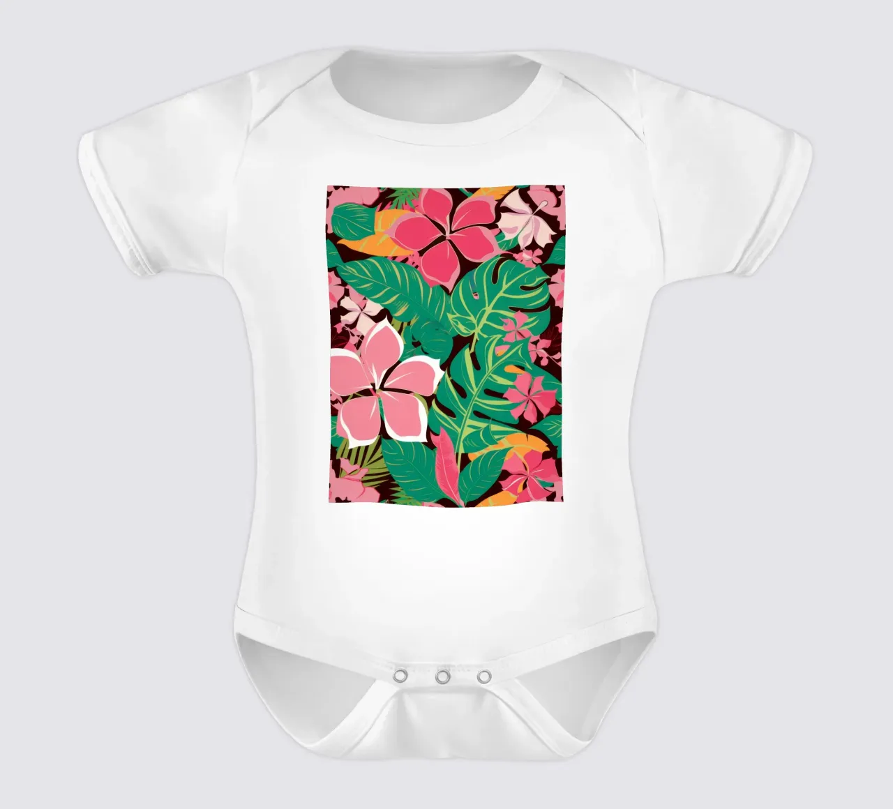 Sogno di ibisco tropicale body neonato maniche corte da Veil Maya
