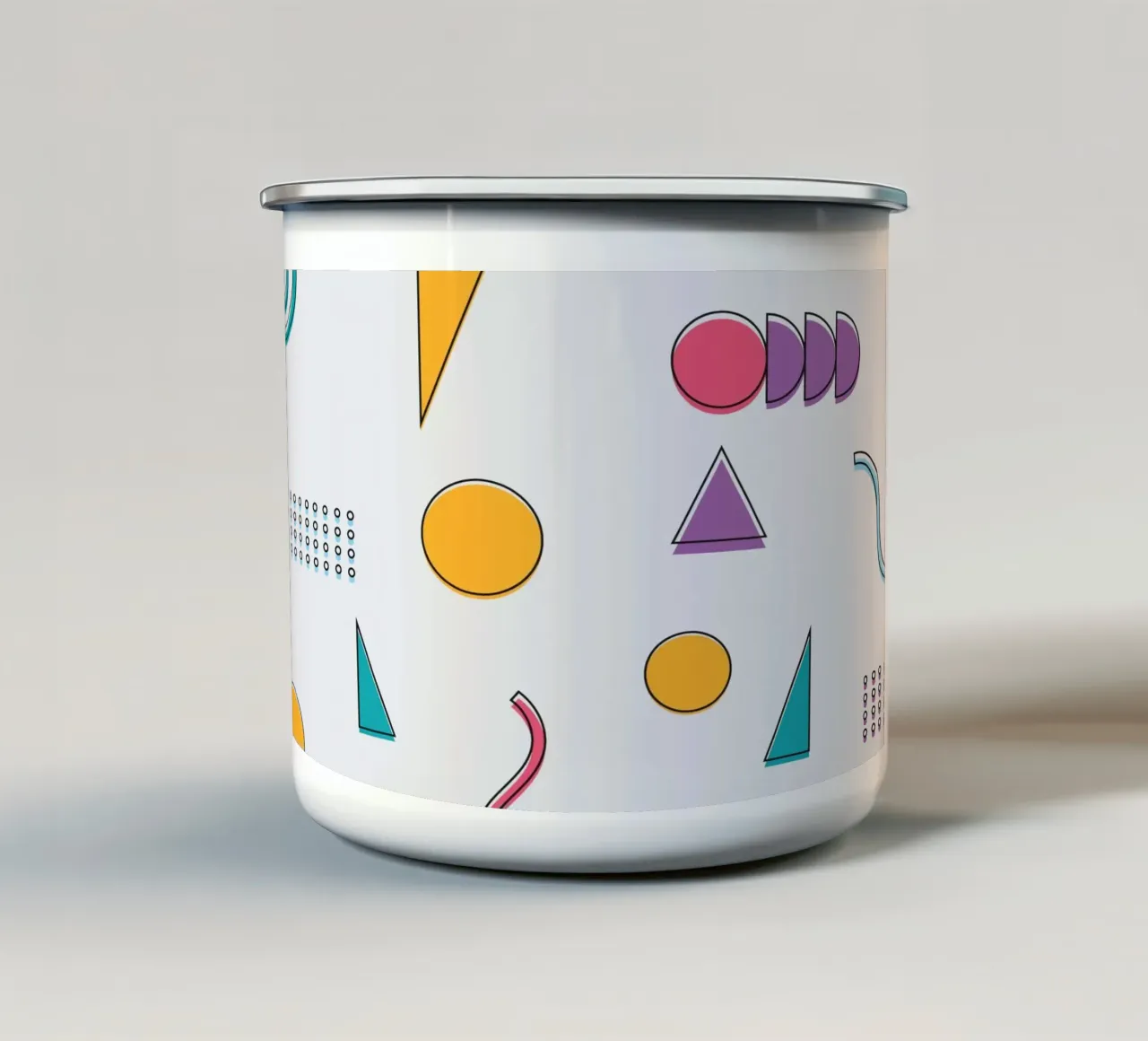 Forma geometrica Divertimento colorato tazza in smalto da galihstudio