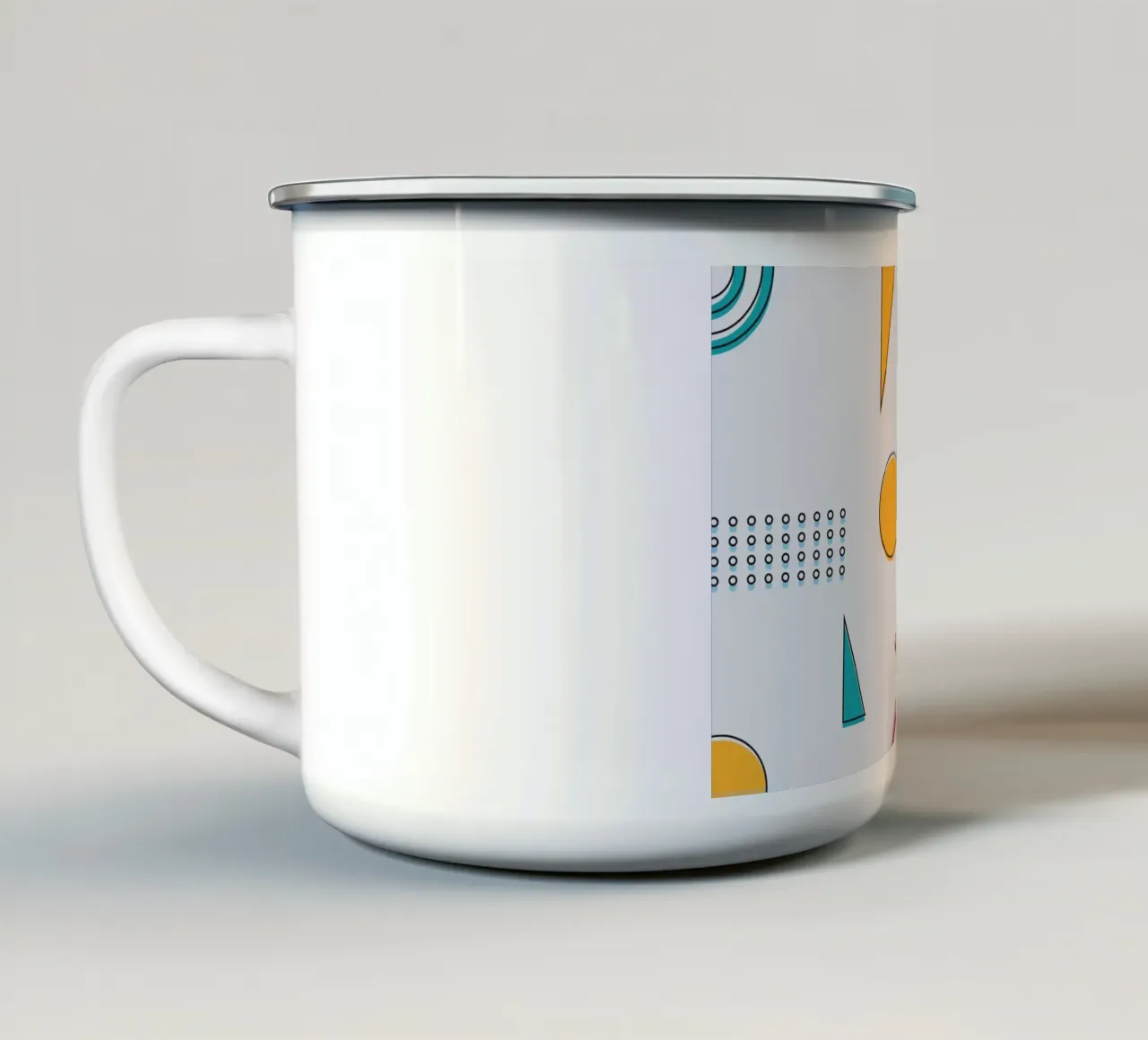 Forma geometrica Divertimento colorato tazza in smalto da galihstudio