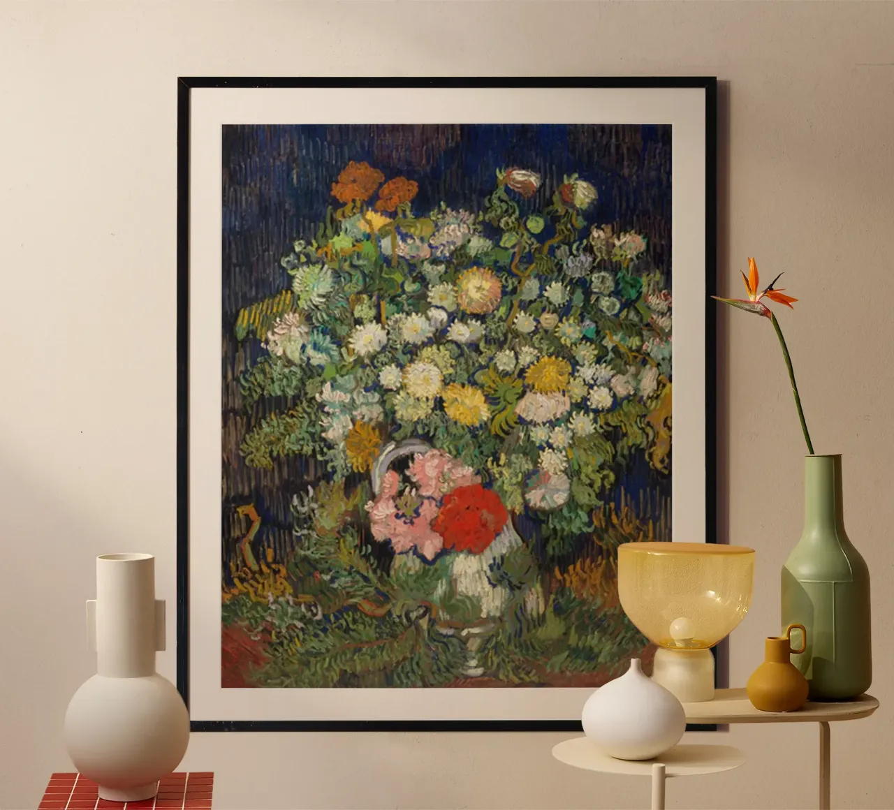 Bouquet di fiori in un vaso 1890 carta hahnemühle da ValerieArt