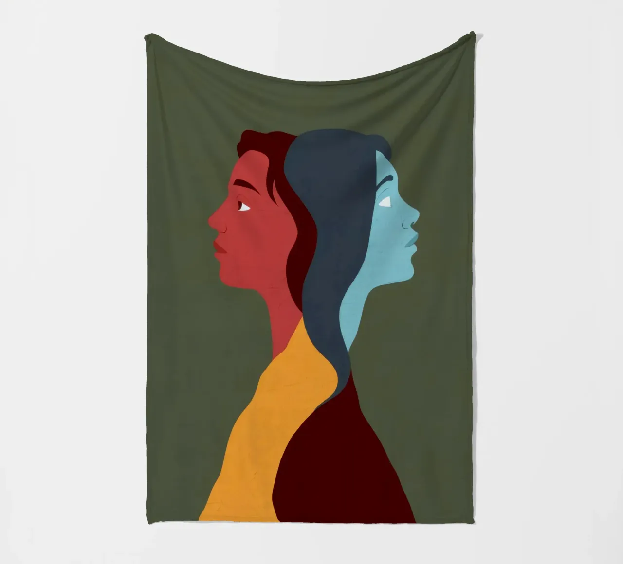Duality Shared Soul fleece blanket by Prism Ritual