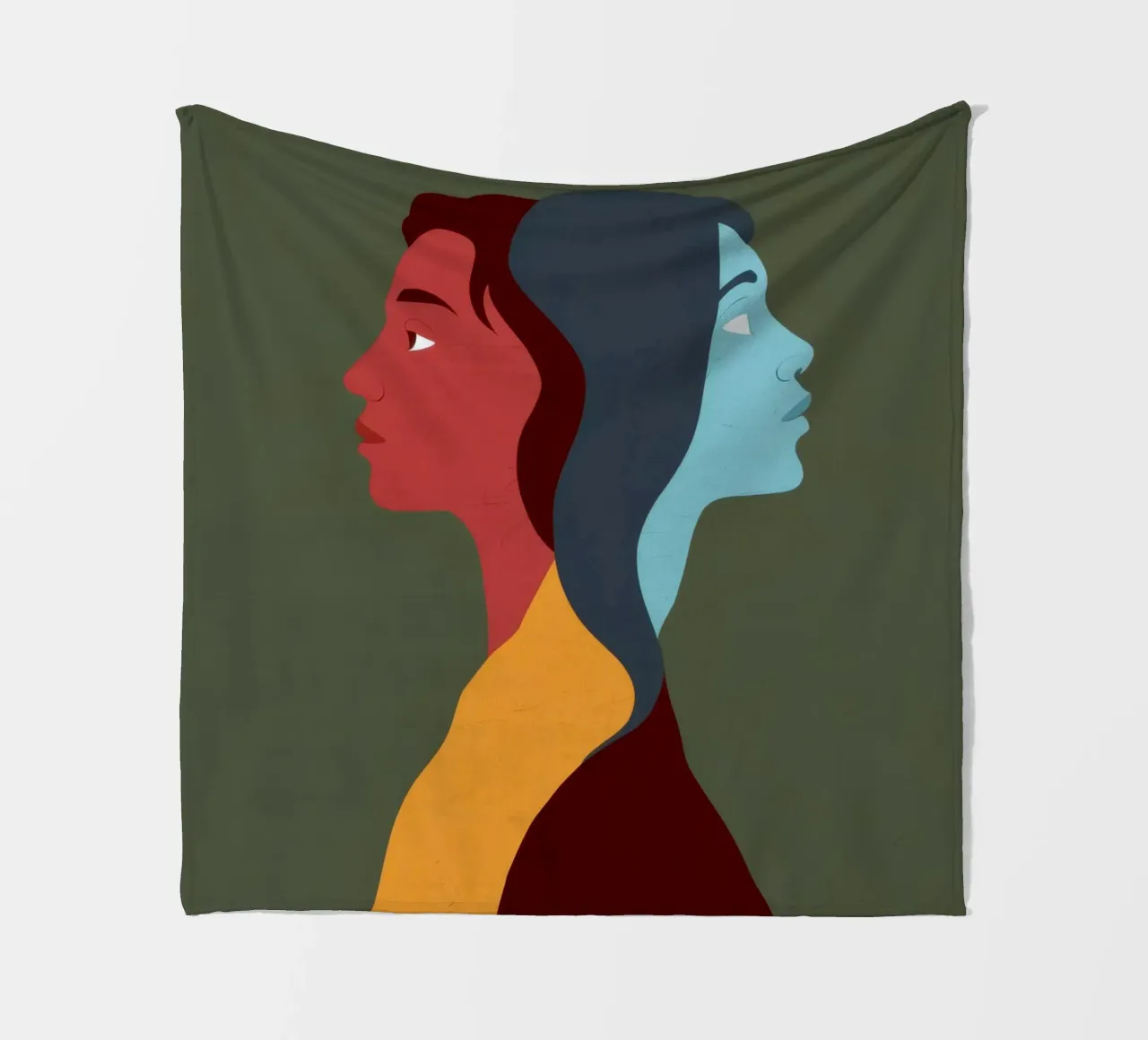Duality Shared Soul fleece blanket by Prism Ritual