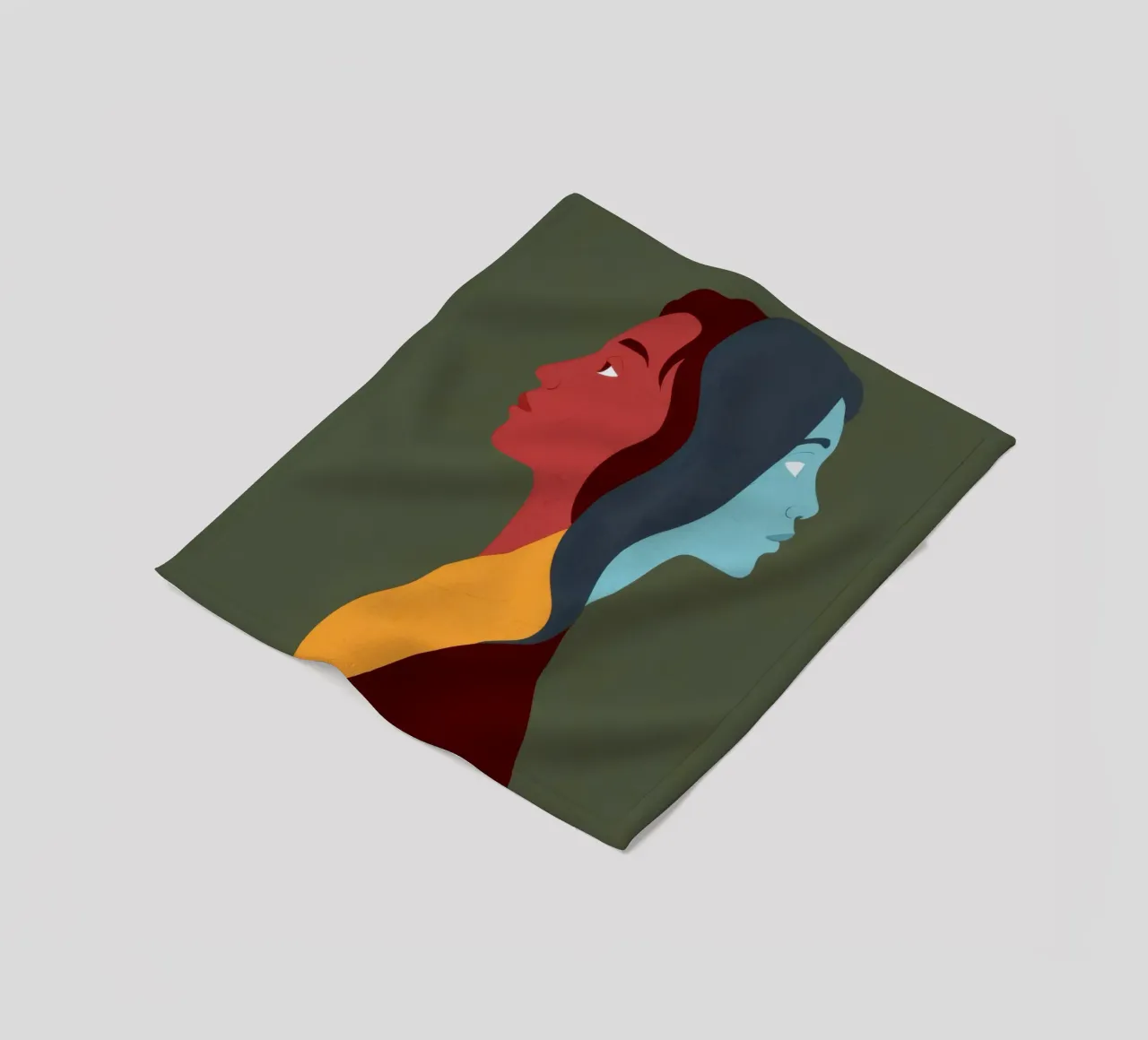 Duality Shared Soul fleece blanket by Prism Ritual