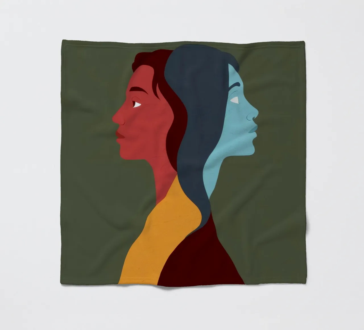 Duality Shared Soul fleece blanket by Prism Ritual