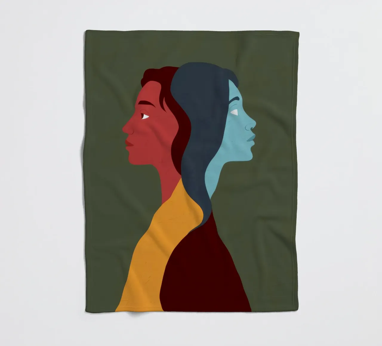 Duality Shared Soul fleece blanket by Prism Ritual