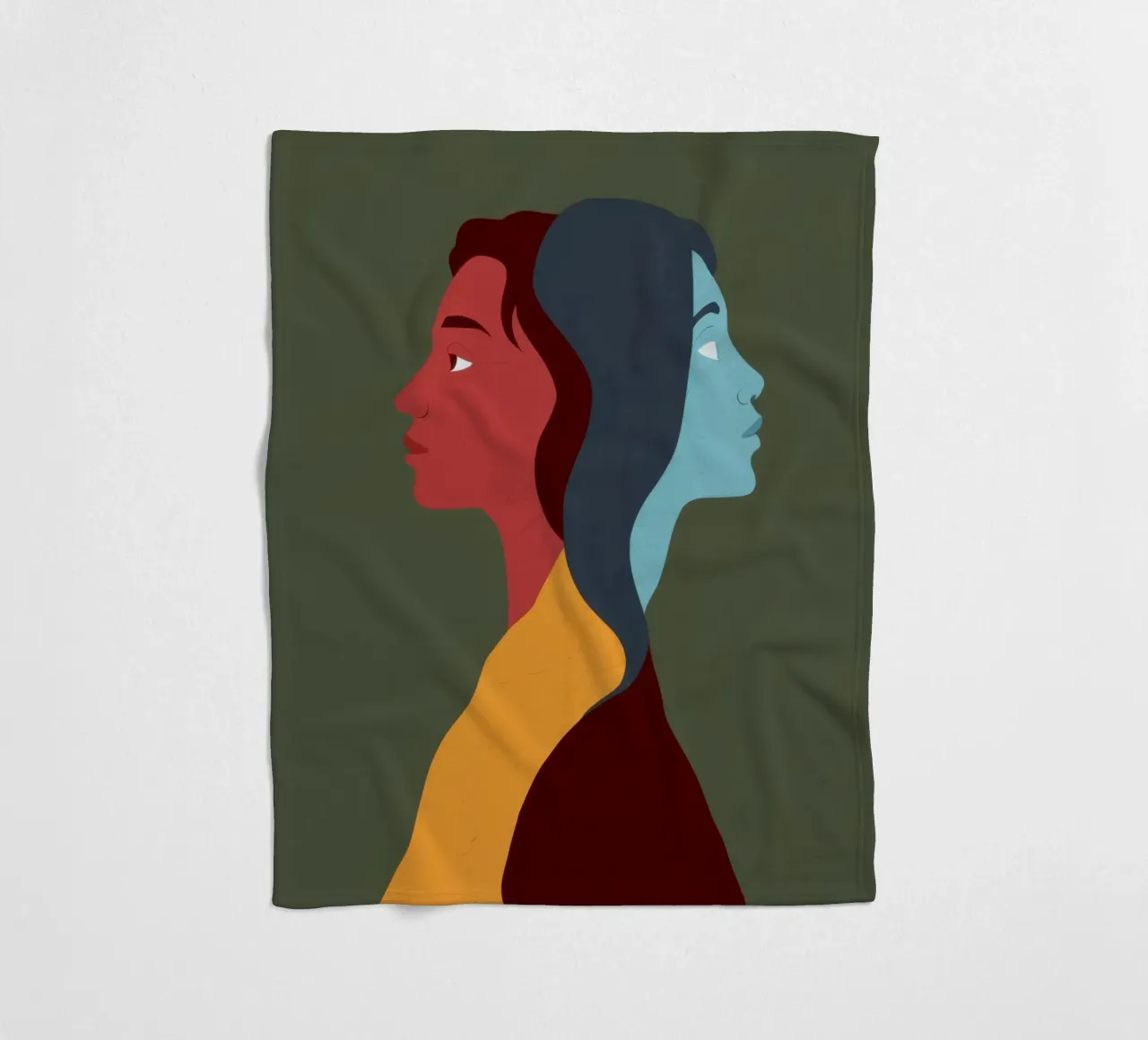Duality Shared Soul fleece blanket by Prism Ritual