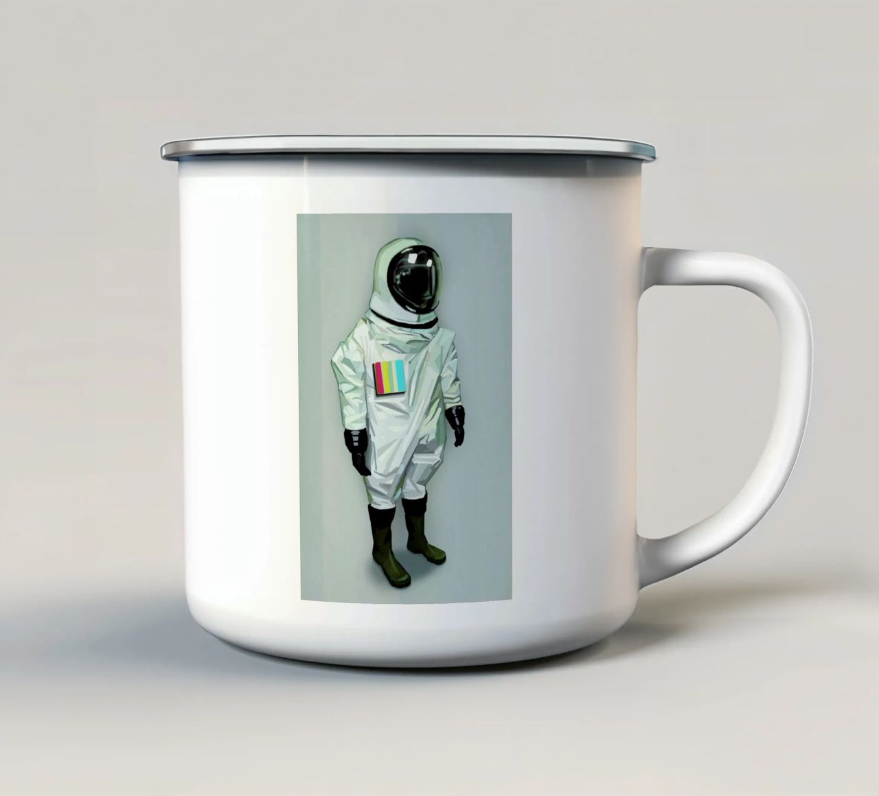 Mr cmyk tazza in smalto da Tapio Mömmö