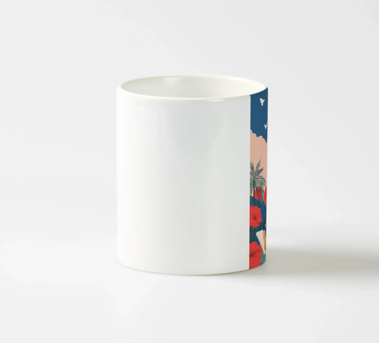 Woman in Yellow, World in Red tazza in ceramica da Clara August