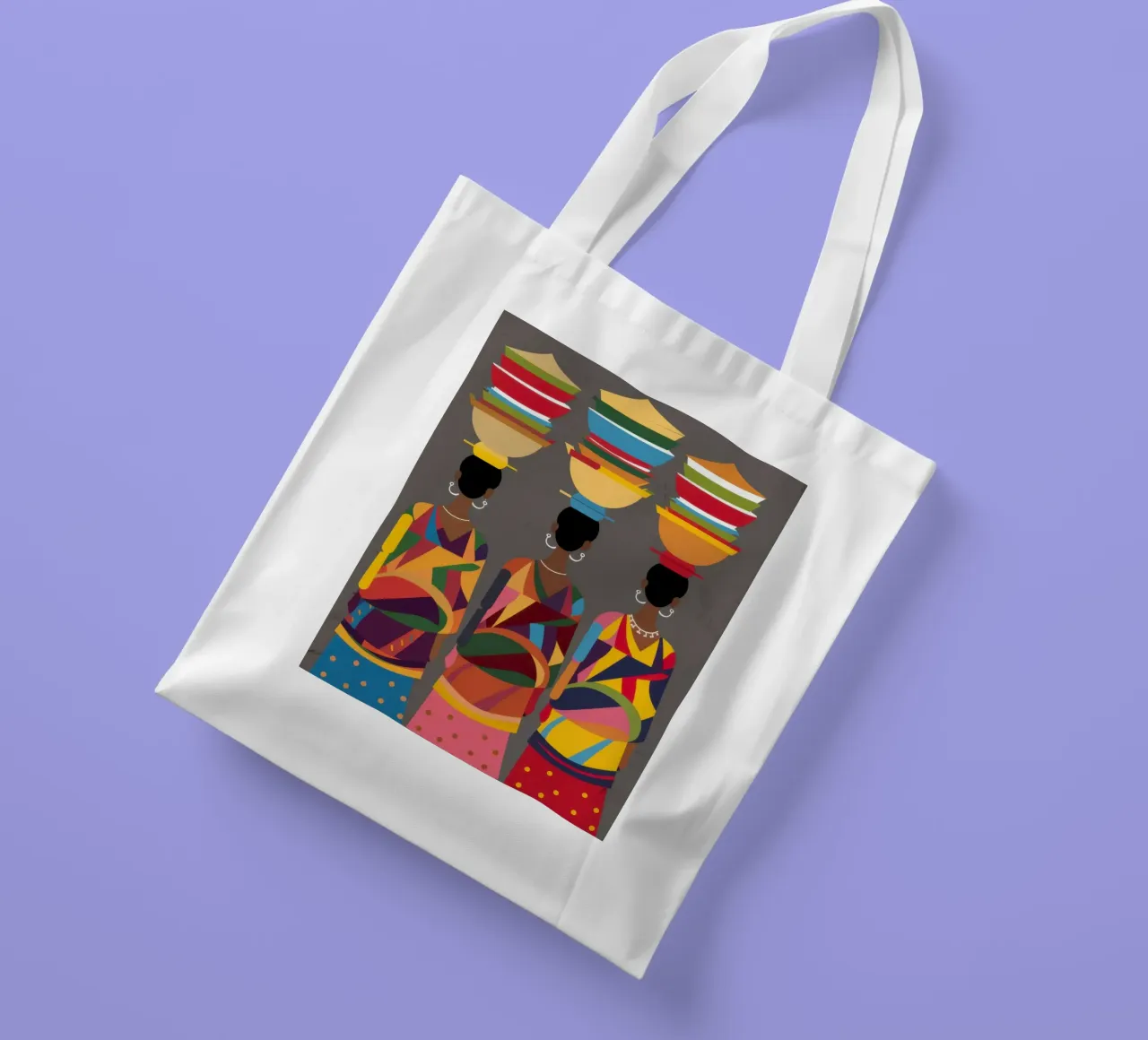 Donne con cestini borsa in juta da Flock Reverie