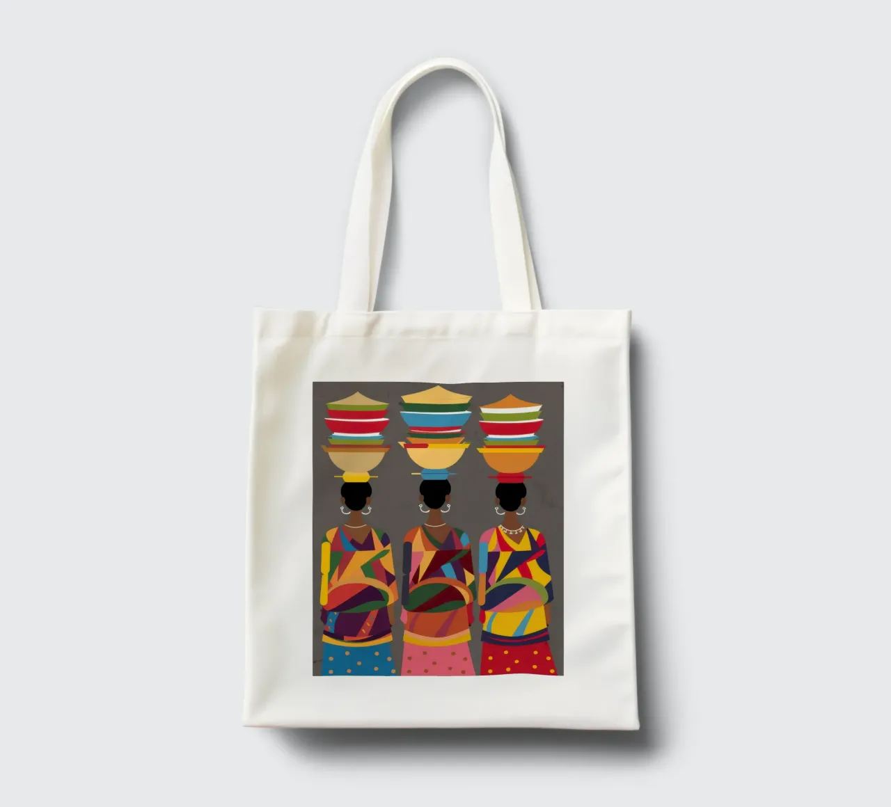 Donne con cestini borsa in juta da Flock Reverie
